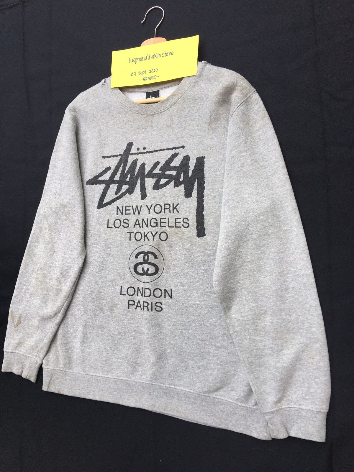 Stussy Vintage Stussy Big Logo Spellout Sweater Size US L / EU 52-54 / 3 - 4 Thumbnail