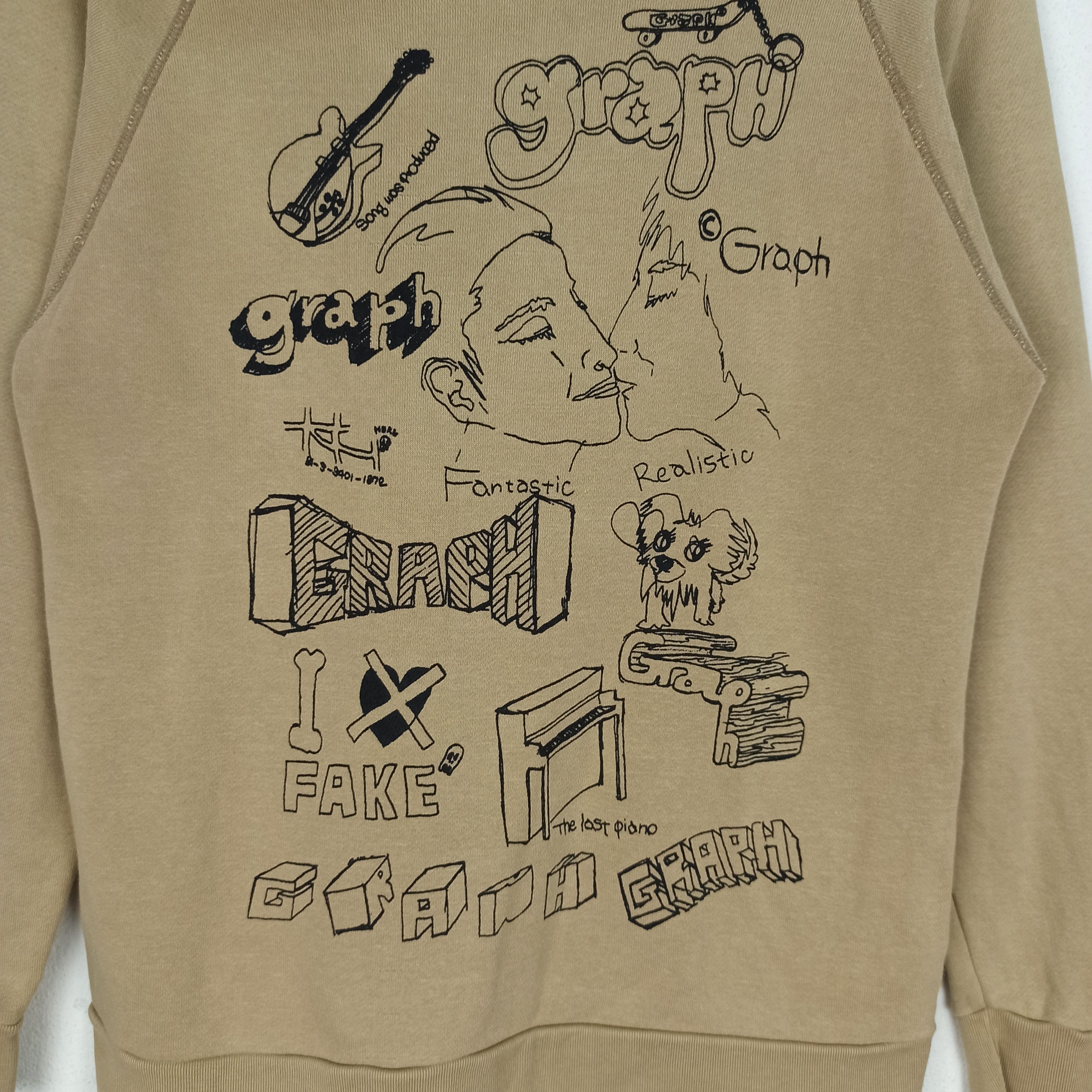 Japanese Brand Rare Art Graph Hoodie Nice Design Medium Size Size US M / EU 48-50 / 2 - 2 Thumbnail