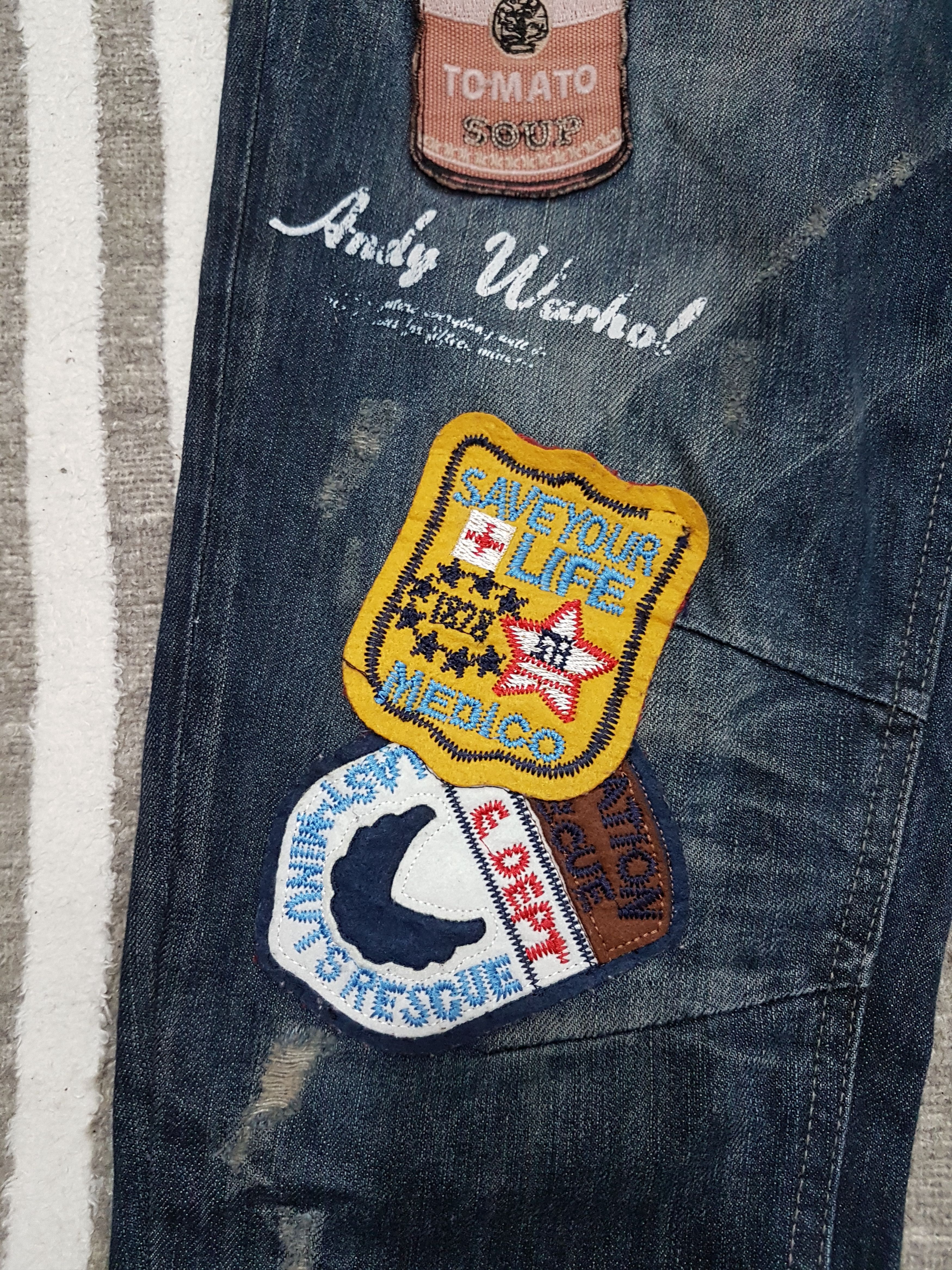 Andy Warhol × Seditionaries Andy Warhol Distressed Jeans Size US 30 / EU 46 - 12 Thumbnail
