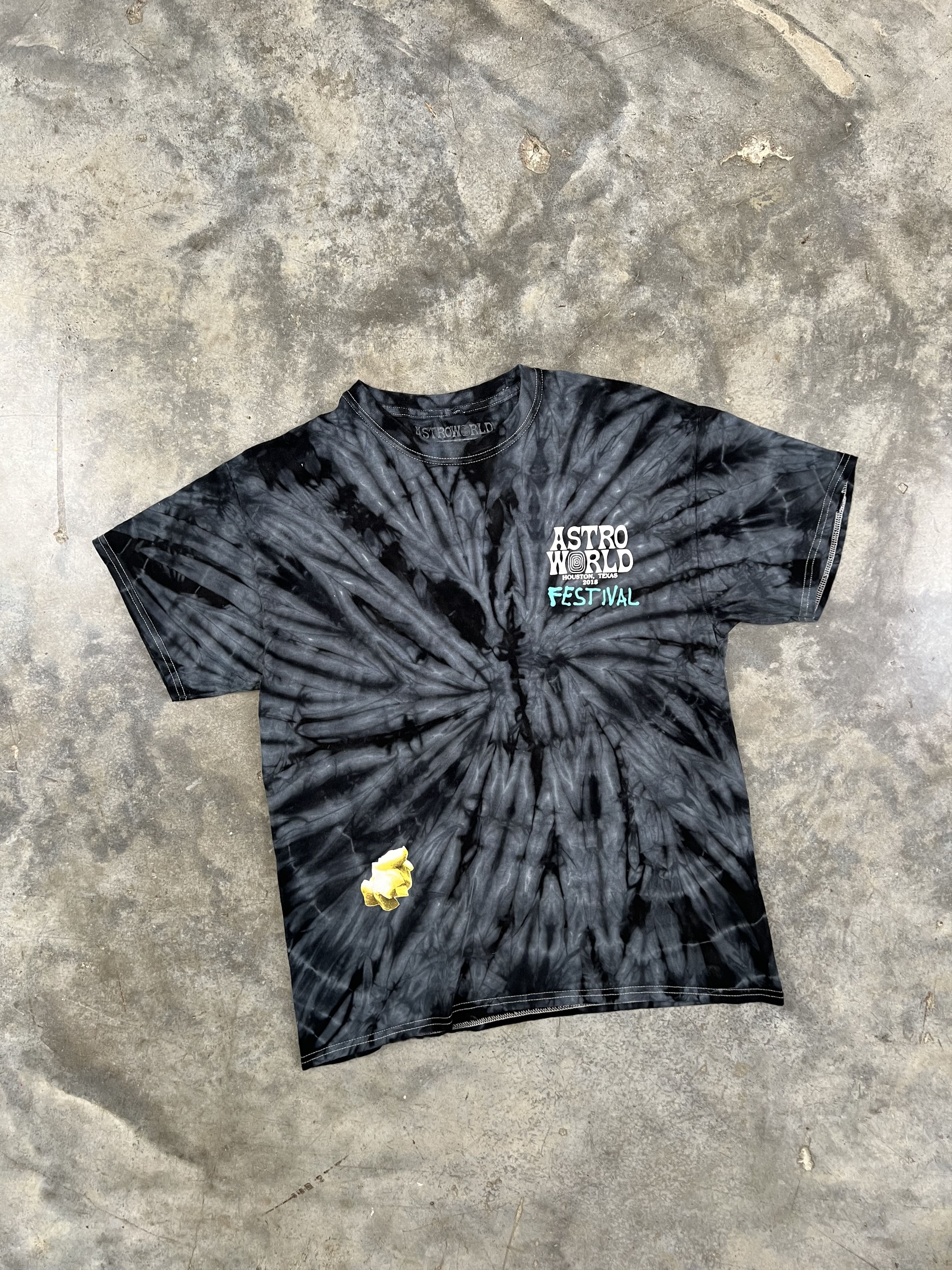 Travis Scott Travis Scott Tie Dye Astroworld Tie Dye Tee Large Popcorn Size US L / EU 52-54 / 3 - 3 Thumbnail