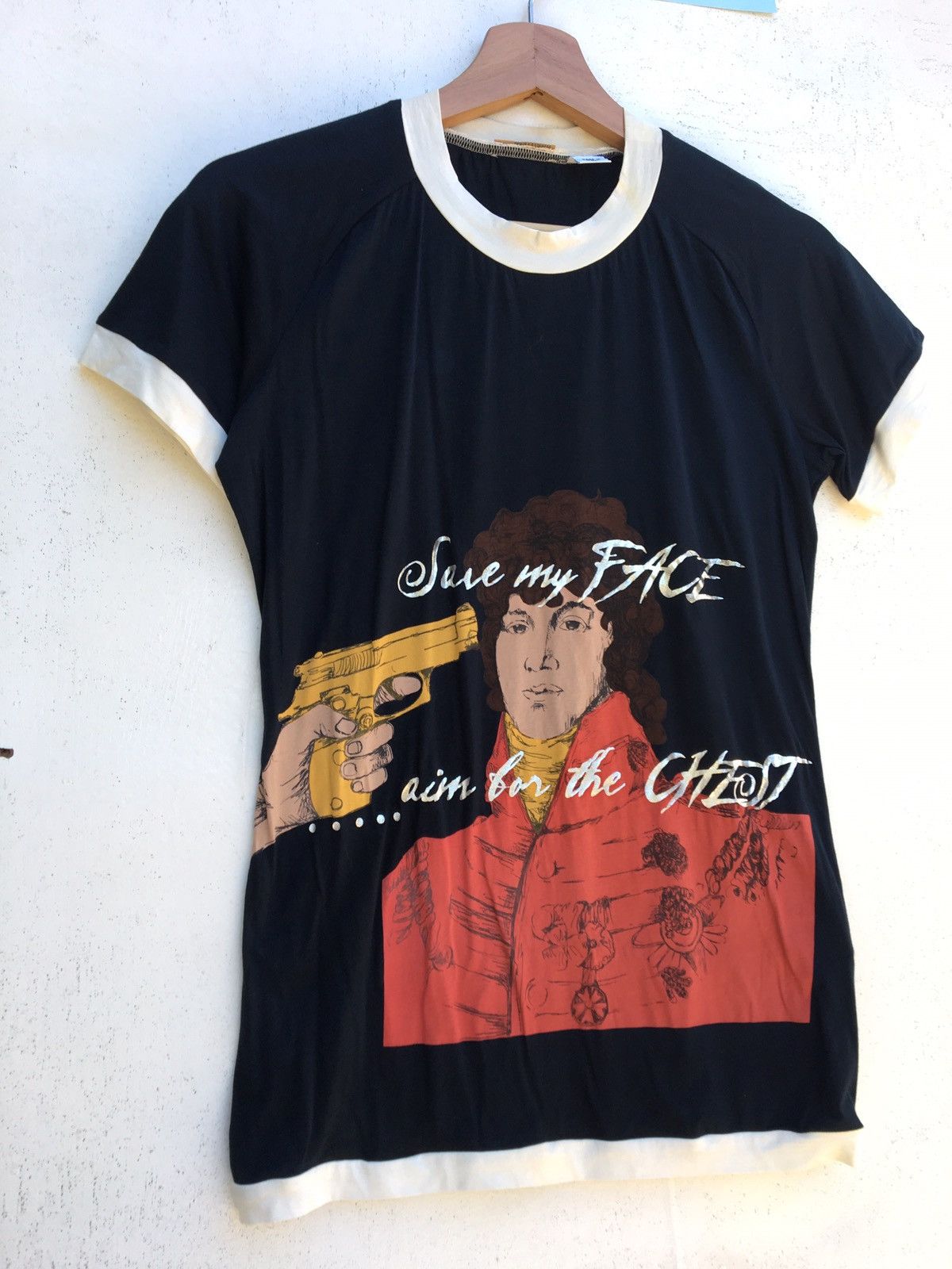 John Galliano Rare John Galliano Save My Face ...Printed Tshirt Size US S / EU 44-46 / 1 - 2 Thumbnail