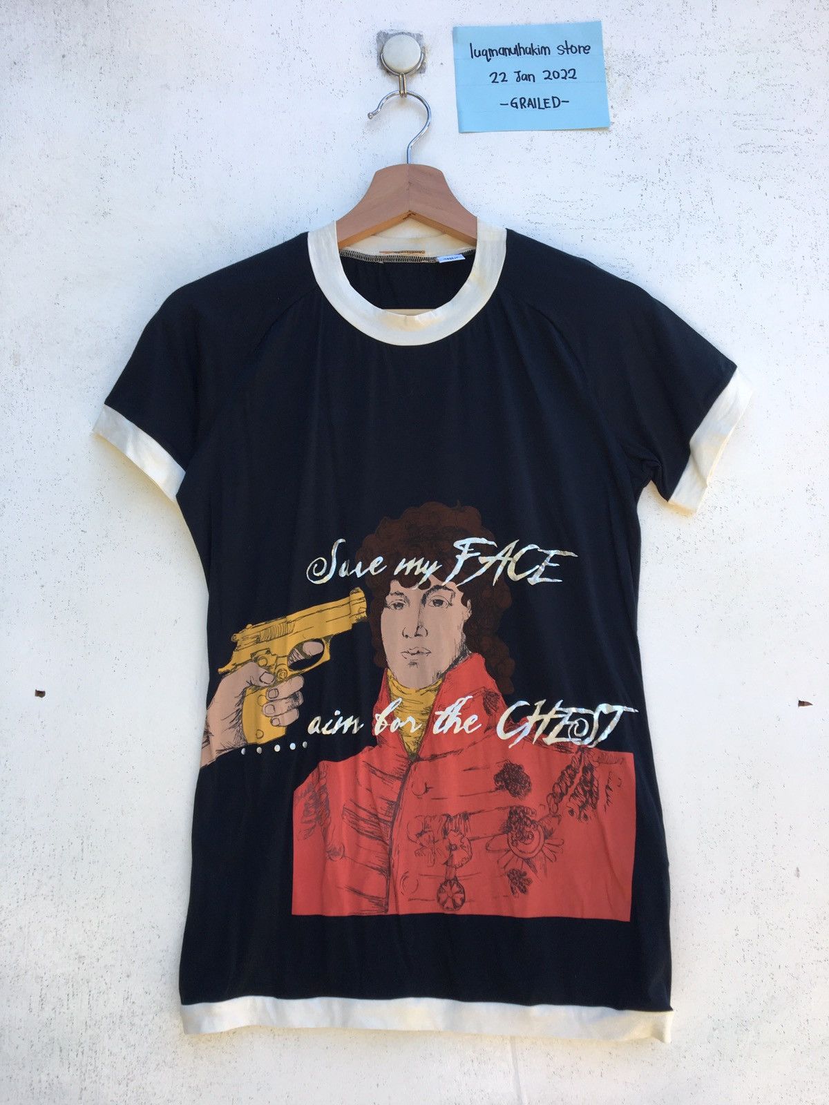 John Galliano Rare John Galliano Save My Face ...Printed Tshirt Size US S / EU 44-46 / 1 - 1 Thumbnail