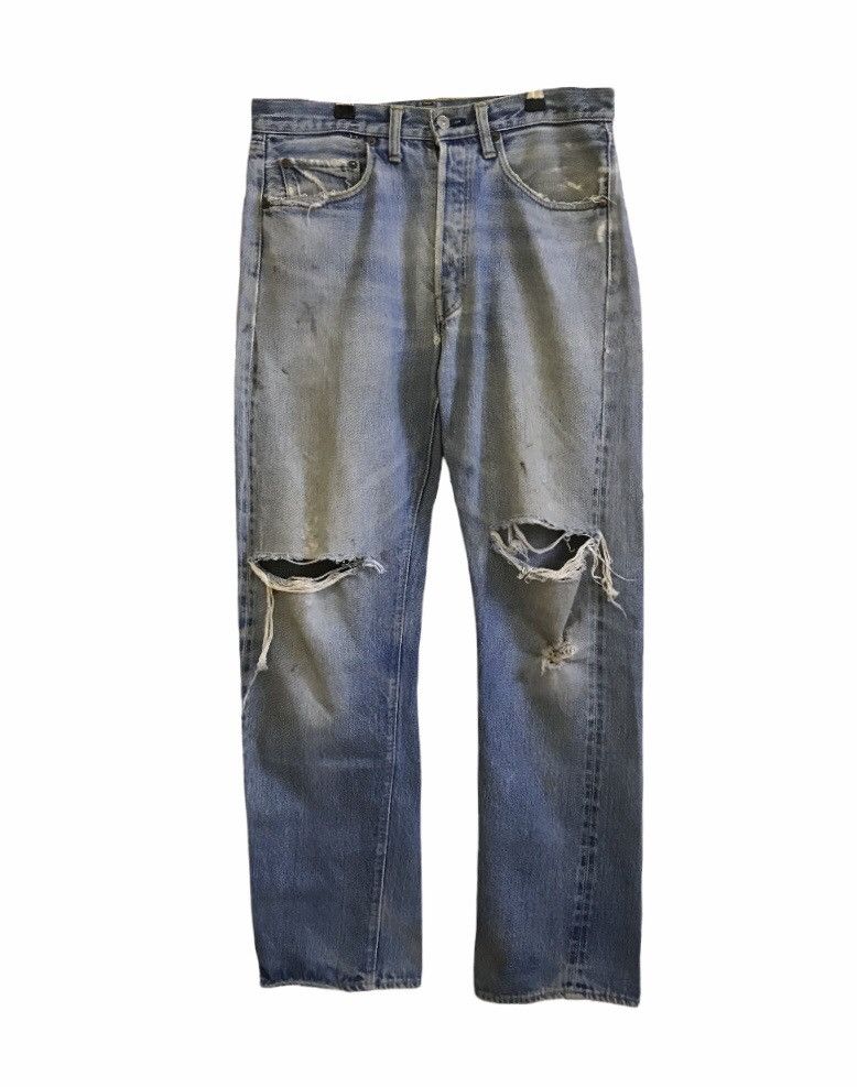 image of Distressed Denim x Levis Vintage Clothing Vintage Rindem 70's Levi’S Lot 501 Grunge Selvedge Jeans 