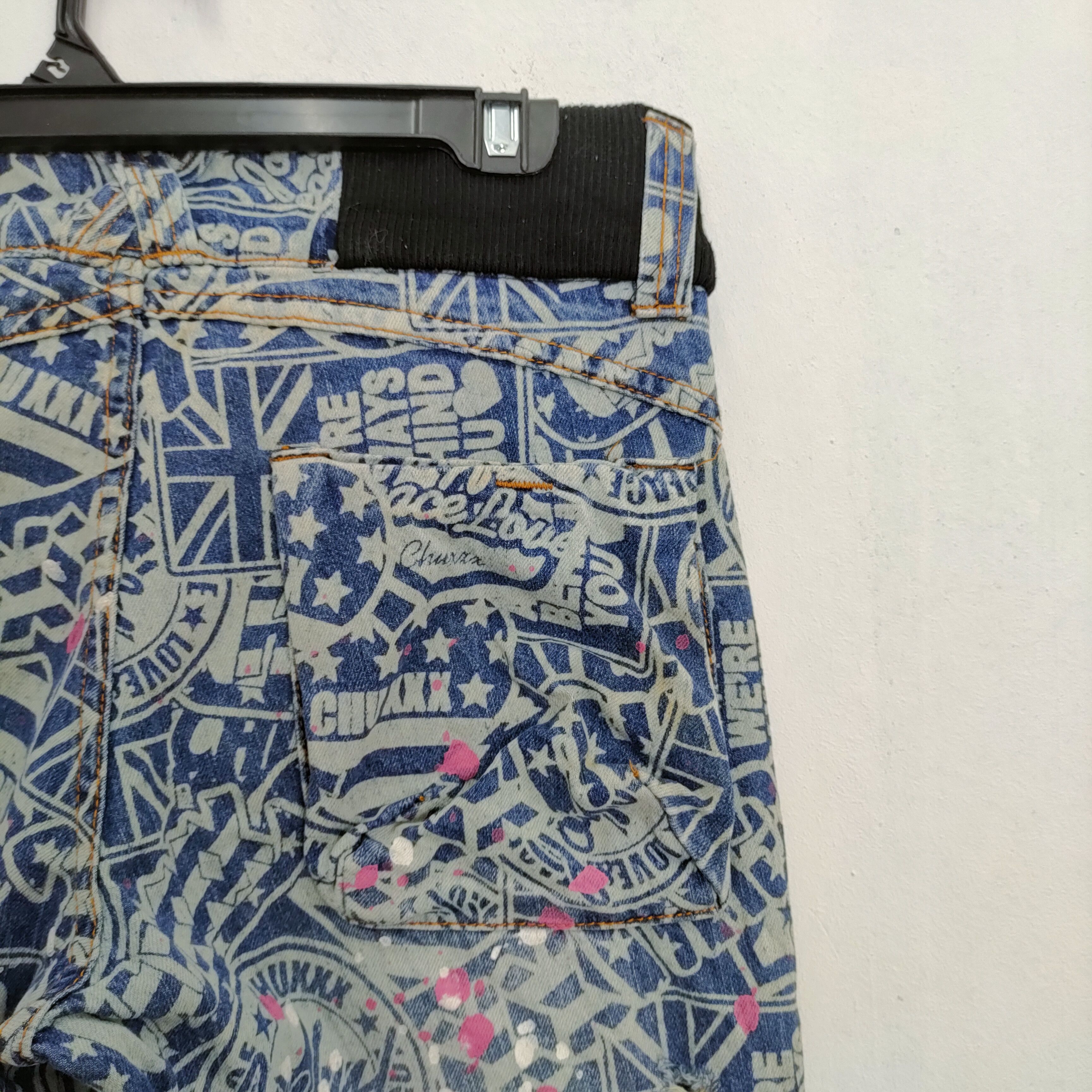 Japanese Brand CHU XXX PATCHWORK SHORT PANTS/ DISTRESSED STYLE Size US 30 / EU 46 - 9 Thumbnail