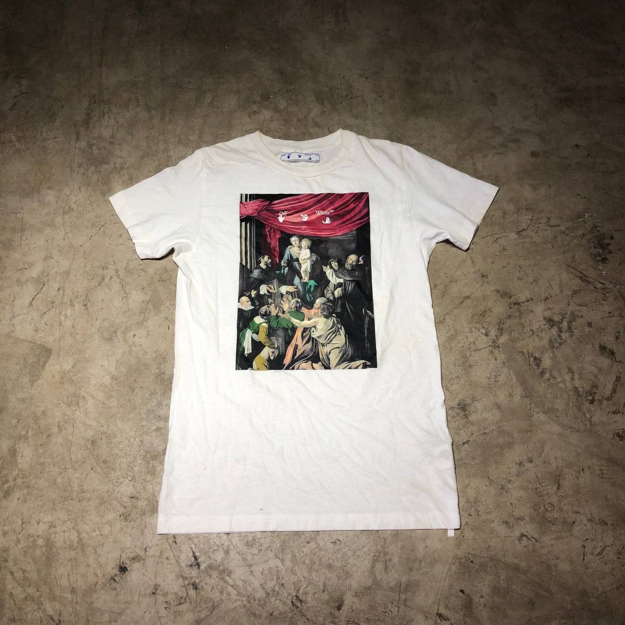 image of Off White Off-White Ss21 Caravaggio Arrows Tee, Men's (Size Small)