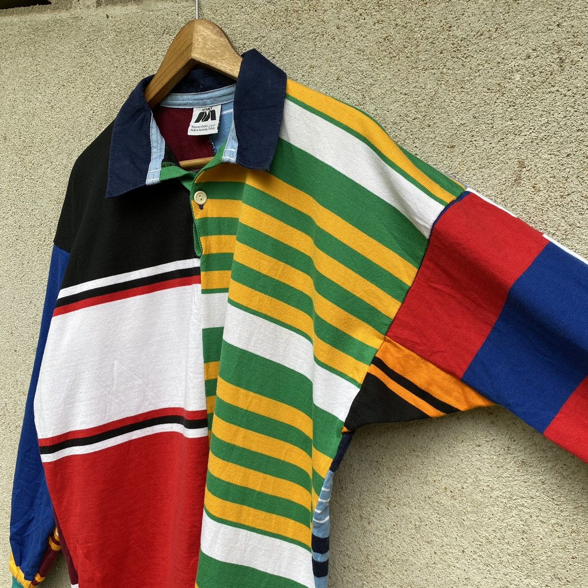 Man Made In Australia Vintage 90s Australia Multicolour Rugby Polo Shirt Size US XL / EU 56 / 4 - 3 Thumbnail