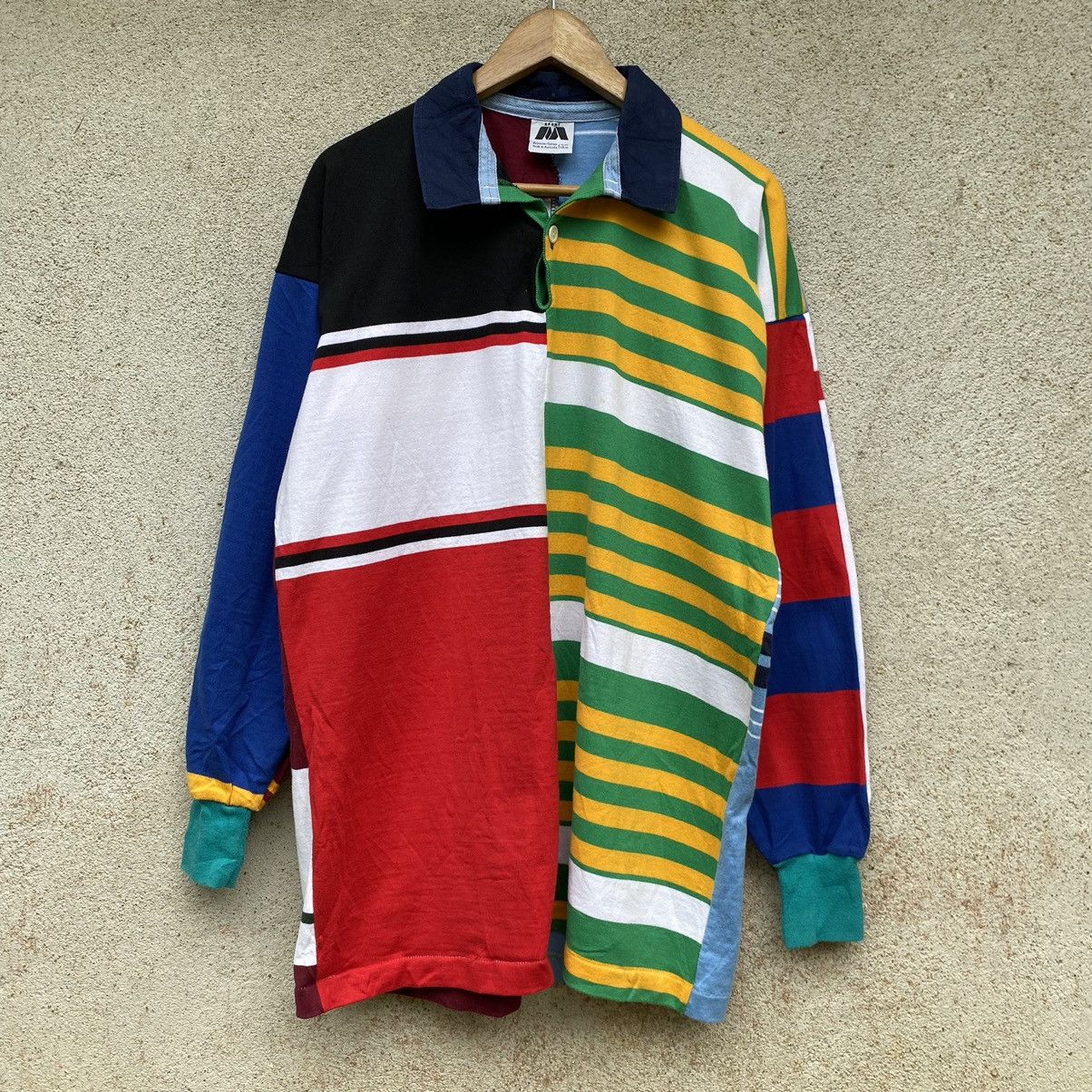 Man Made In Australia Vintage 90s Australia Multicolour Rugby Polo Shirt Size US XL / EU 56 / 4 - 1 Thumbnail