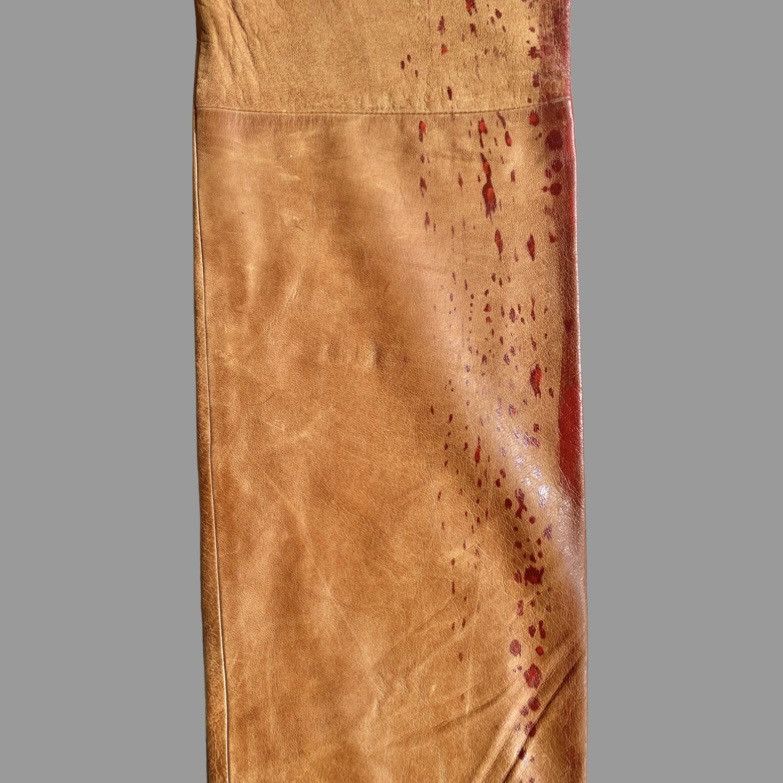 Celine Vintage SS01 Runway Painted Leather Pants Size 32" / US 10 / IT 46 - 18 Thumbnail