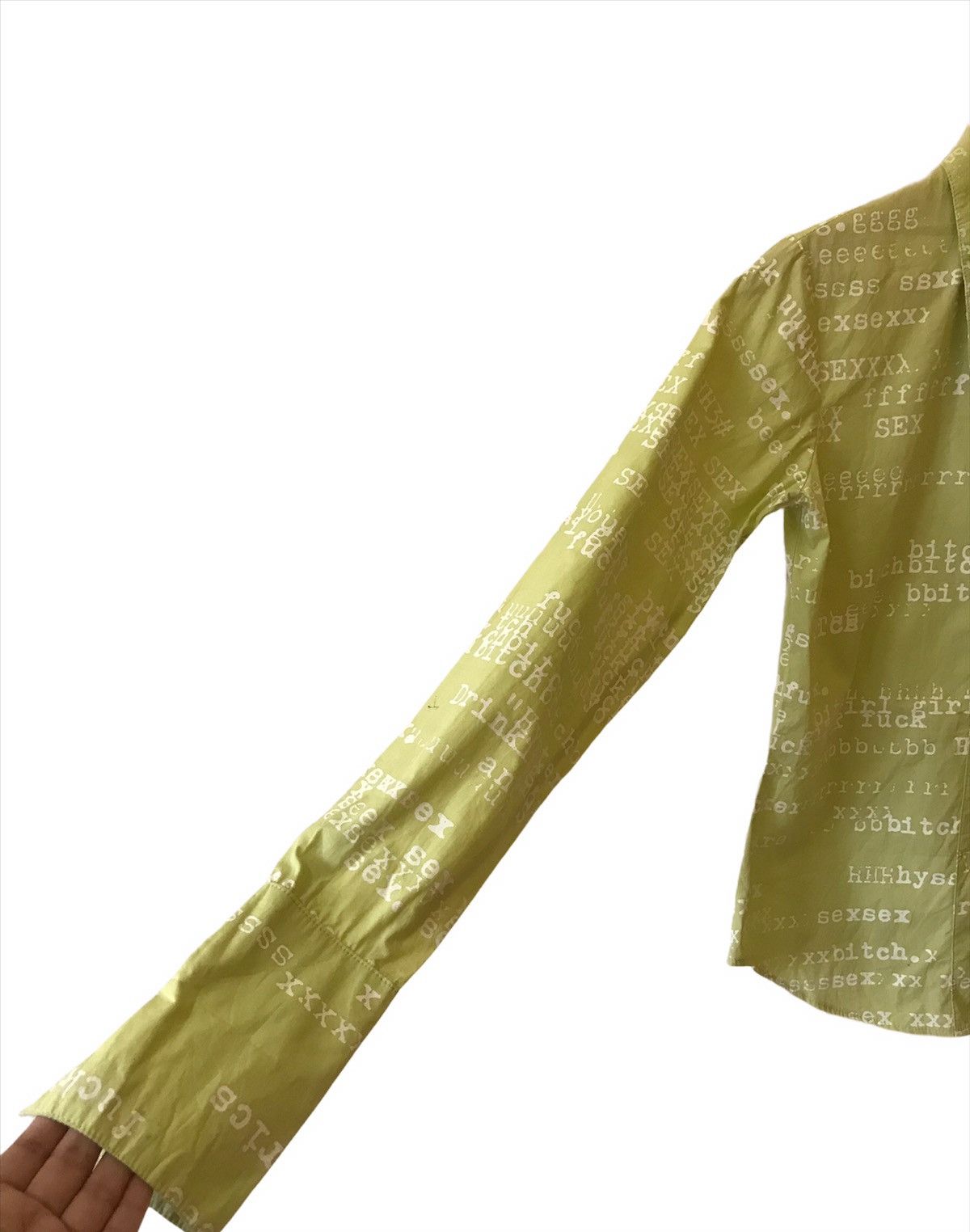 Hysteric Glamour × Seditionaries Hysteric Glamour Letter Sex Button Up Collar Shirt Size S / US 4 / IT 40 - 3 Thumbnail