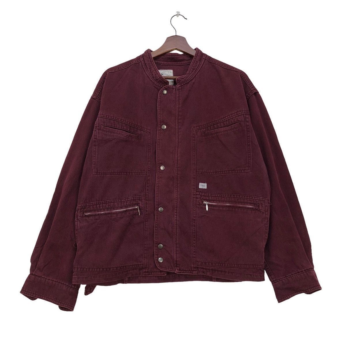 image of Vintage x Workers Vasc Men’S Miki Co.ltd Worker Fabric From Japan in Maroon, Men's (Size Large)