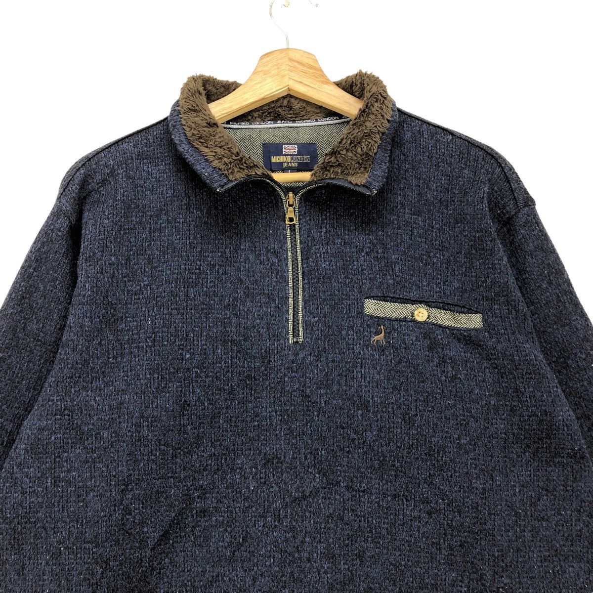 Michiko Koshino 📣Michiko Korshino London Pull Over Half Zip Size US M / EU 48-50 / 2 - 3 Thumbnail