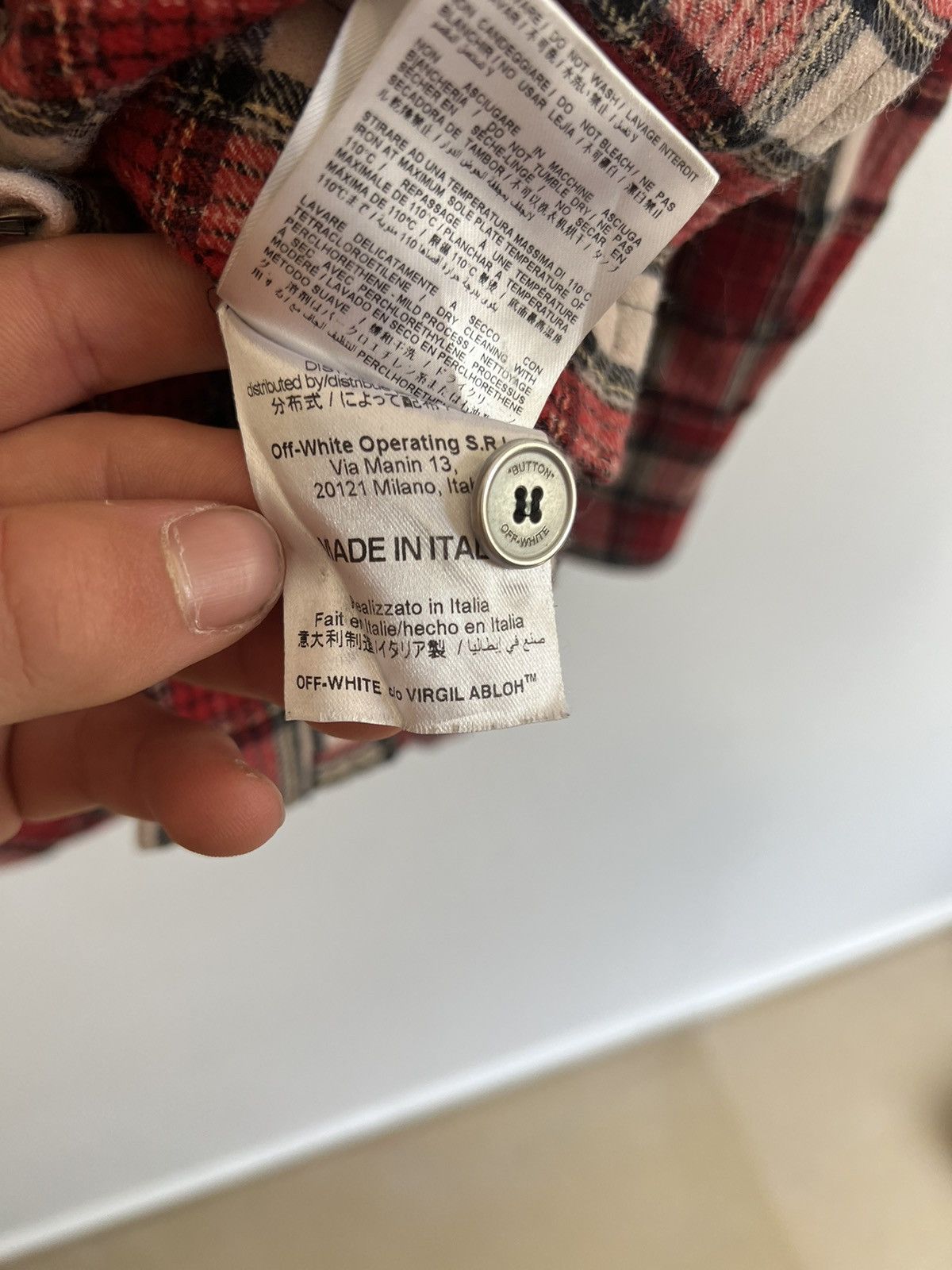 Off-White Off white red flannel Size US M / EU 48-50 / 2 - 13 Thumbnail