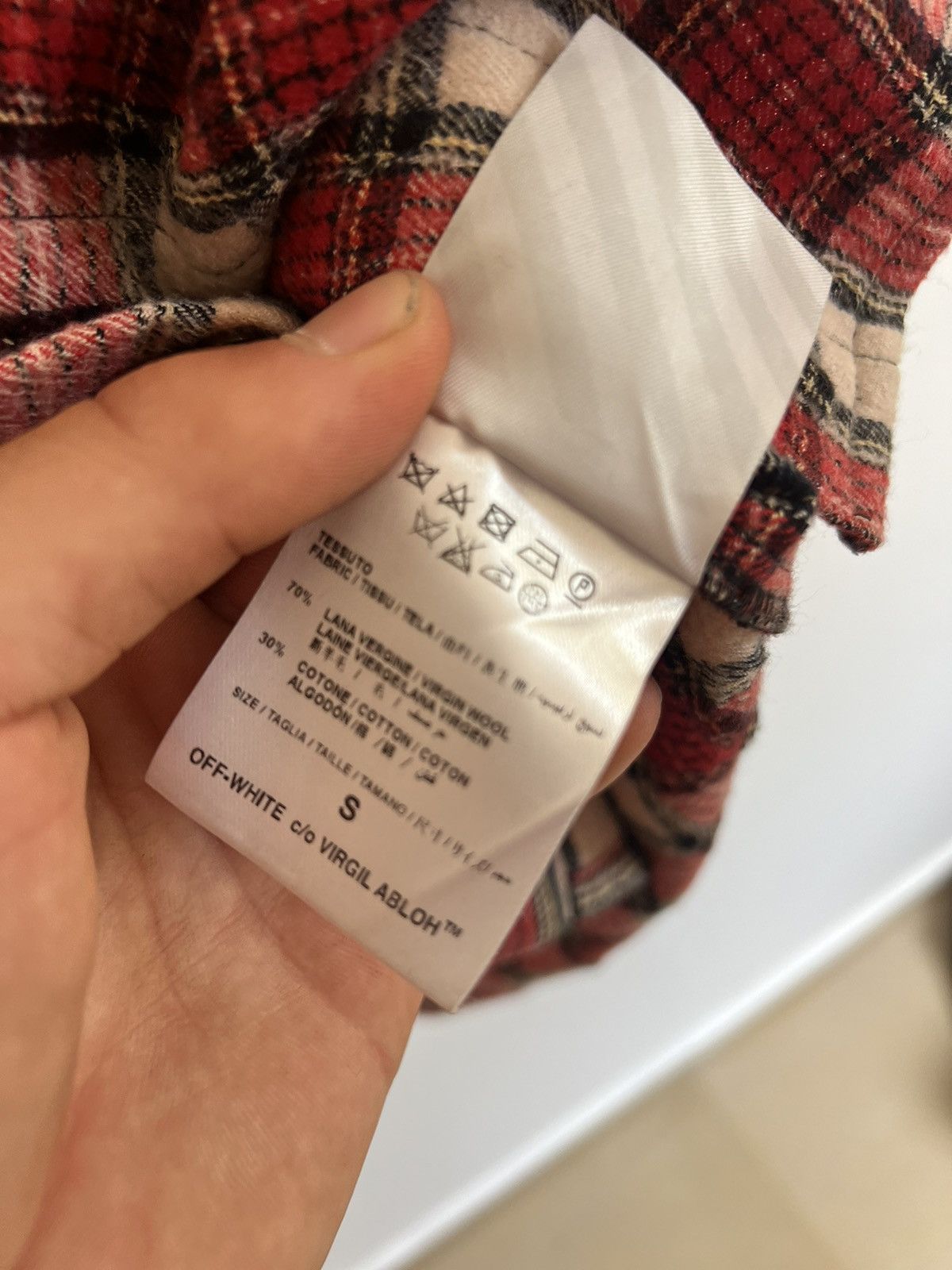 Off-White Off white red flannel Size US M / EU 48-50 / 2 - 12 Thumbnail