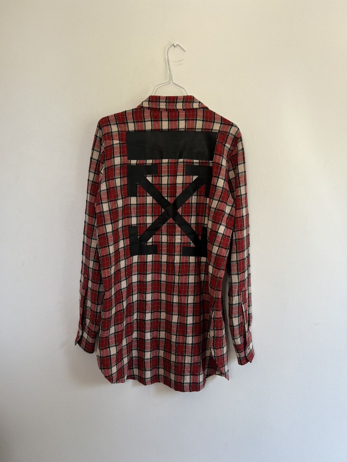Off white red flannel