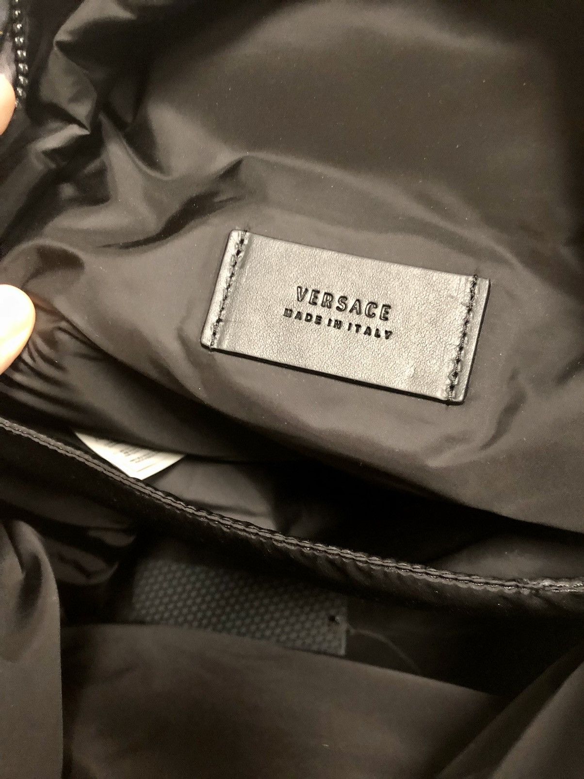 Versace Bondage Medusa Head Backpack In Grey Nylon/Leather Size ONE SIZE - 11 Thumbnail