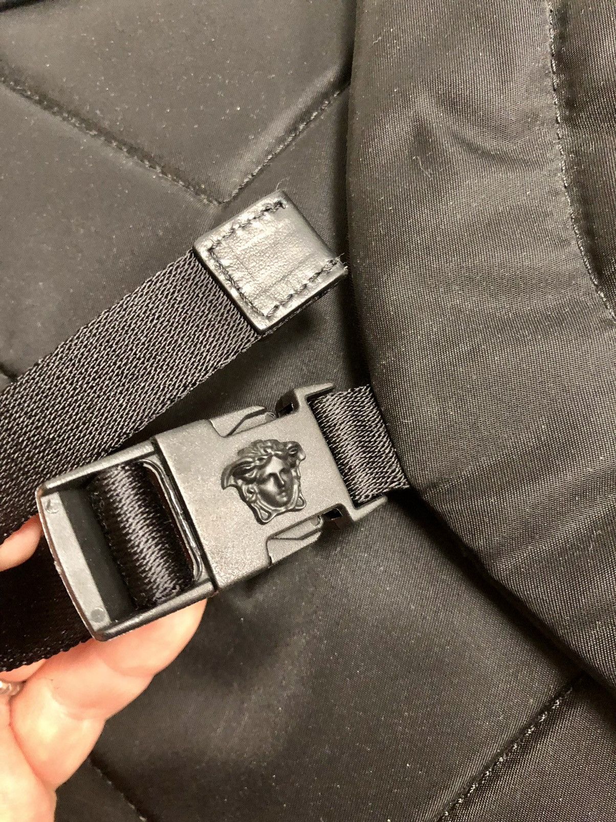 Versace Bondage Medusa Head Backpack In Grey Nylon/Leather Size ONE SIZE - 17 Thumbnail