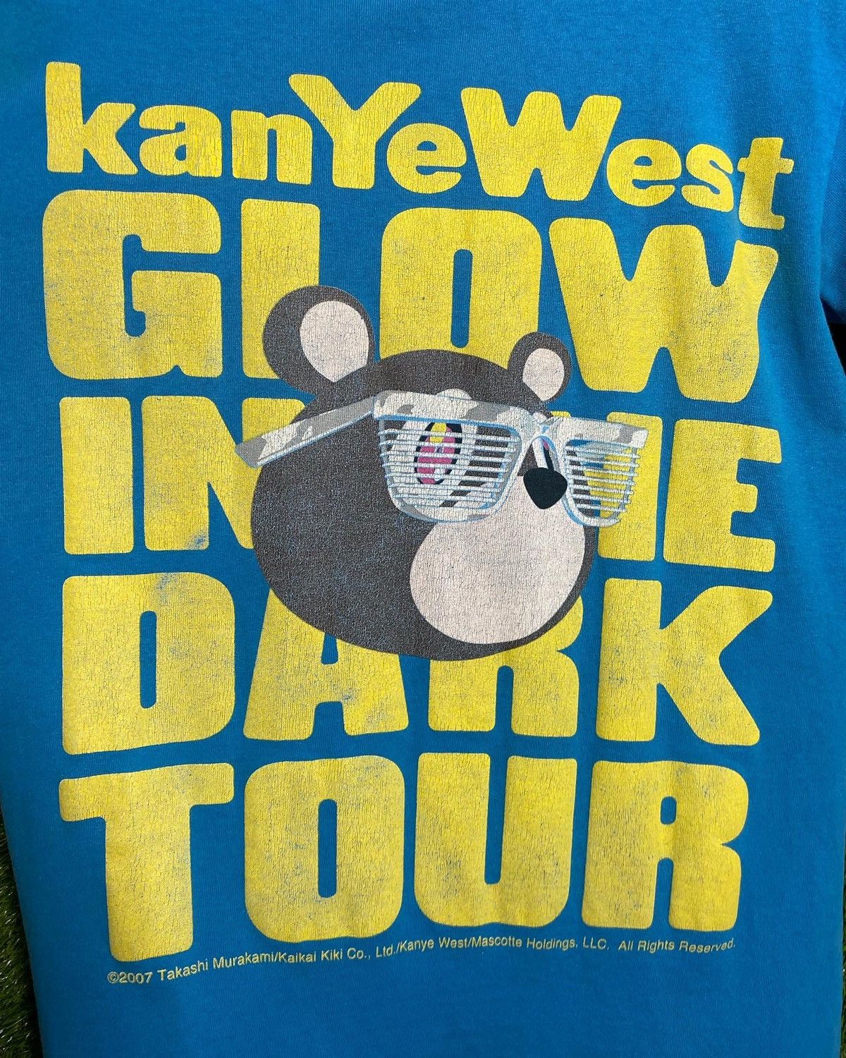 Kanye West × Takashi Murakami × Vintage 🚨Vintage Kanye West Glow In The Dark 2007 Rap Tee T-Shirt Size US S / EU 44-46 / 1 - 4 Thumbnail