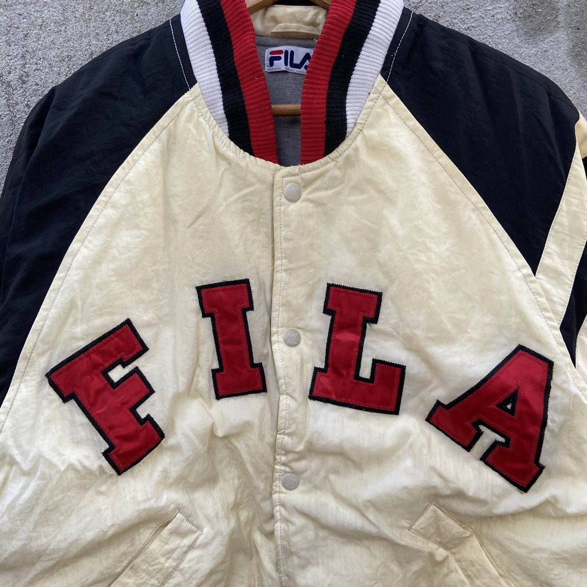 Fila Vintage 90s fila jacket varsity big logo Size US XL / EU 56 / 4 - 3 Thumbnail