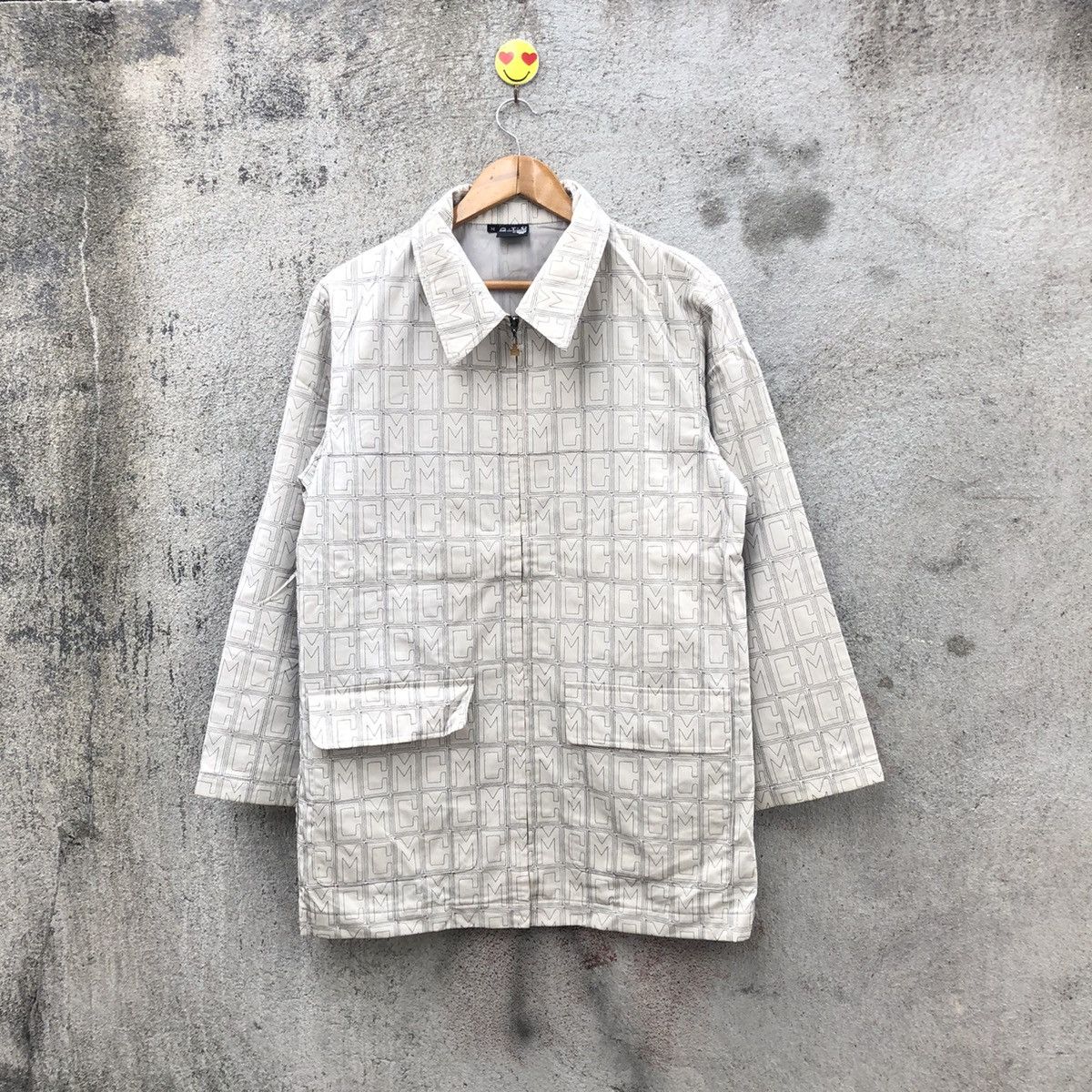 image of If Six Was Nine MCM Jacket Parka Monogram Over The Counter Otc By MCM in Silver, Men's (Size Medium