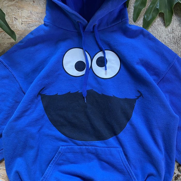 Vintage VINTAGE 90S SESAME STREET COOKIE MONSTER AMAZING RARE HOODIE ...