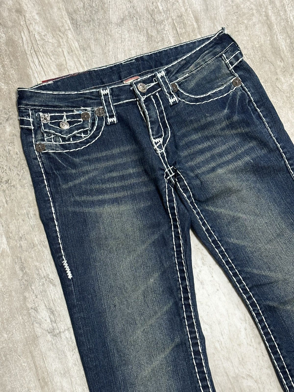 True Religion Big Double Stitch Joey Super T Denim Jeans