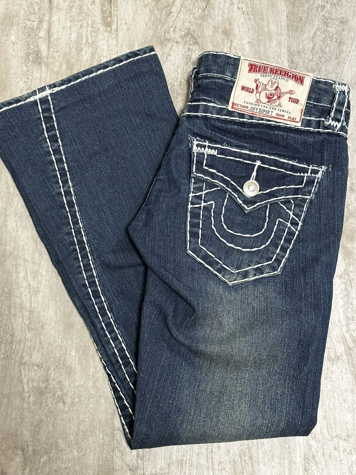 True Religion Big Double Stitch Joey Super T Denim Jeans