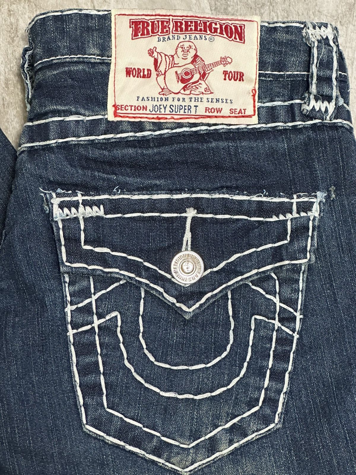 True Religion Big Double Stitch Joey Super T Denim Jeans