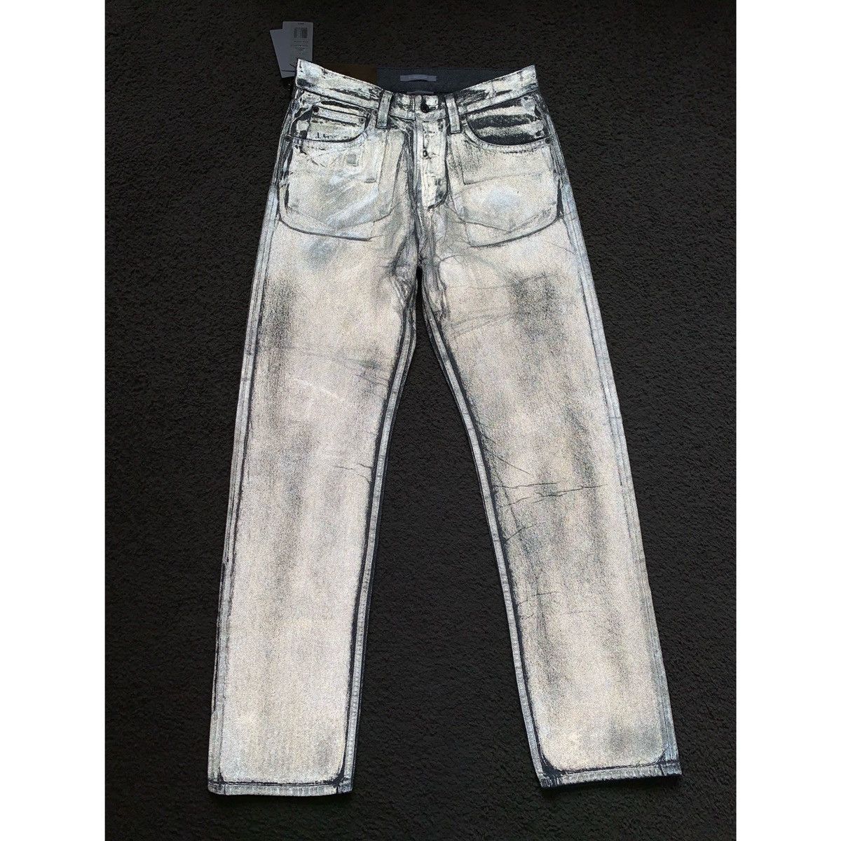 image of Helmut Lang Reflective Jeans in Reflective Grey, Men's (Size 30)