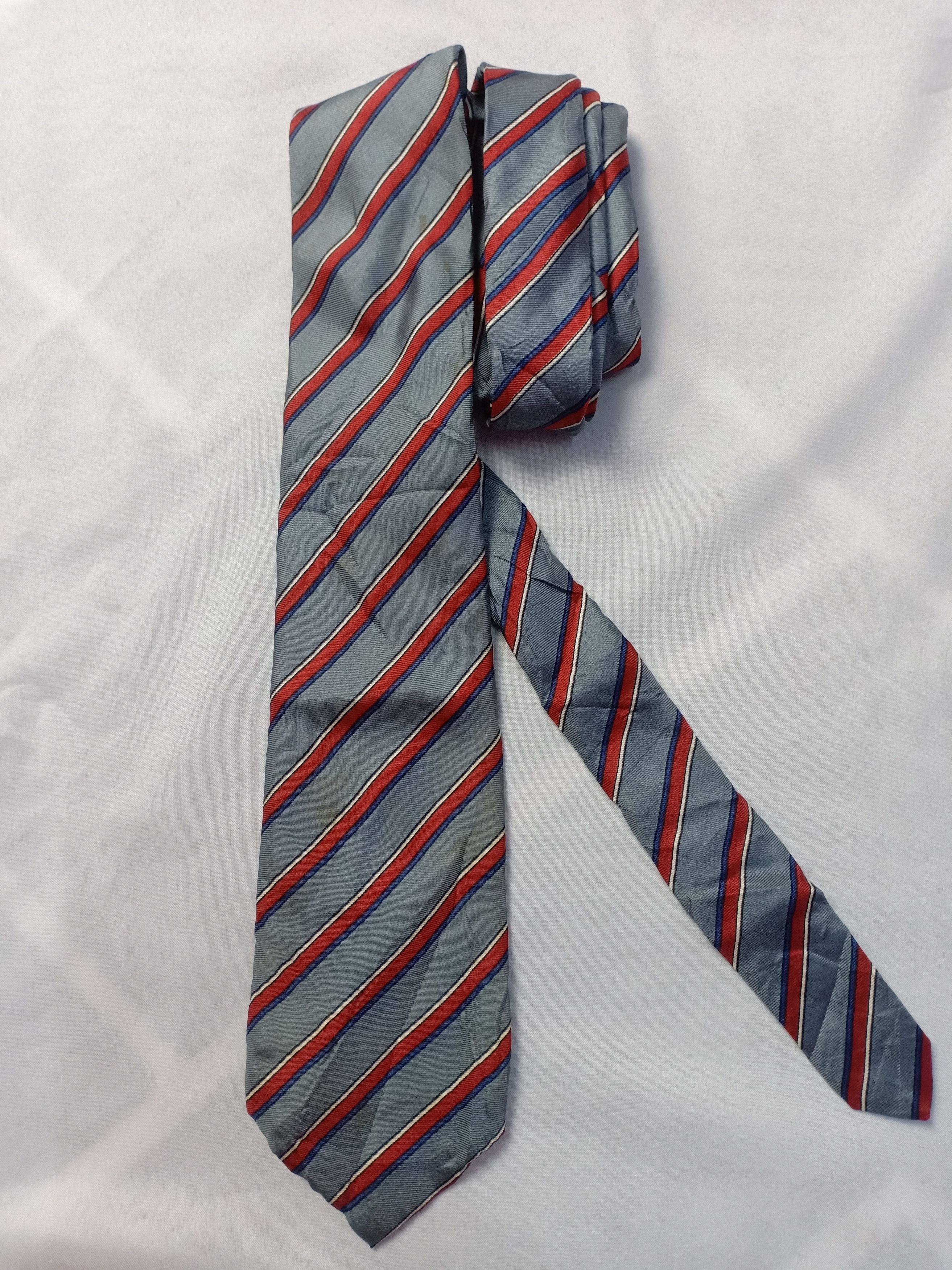 Yves Saint Laurent Vintage Yves Saint Lauren YSL Necktie Stripes Silk USA Size ONE SIZE - 1 Thumbnail