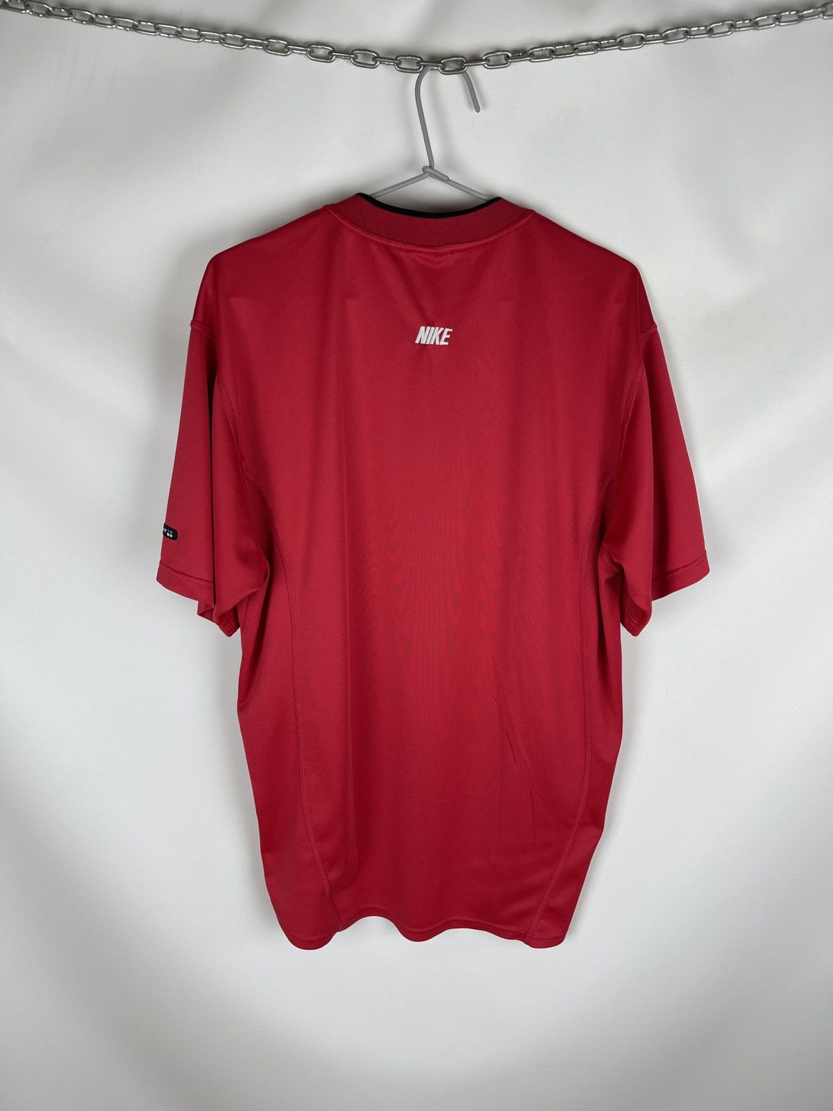 Nike Nike vintage 90s double center logo jersey tee shirt swoosh Size US L / EU 52-54 / 3 - 2 Thumbnail