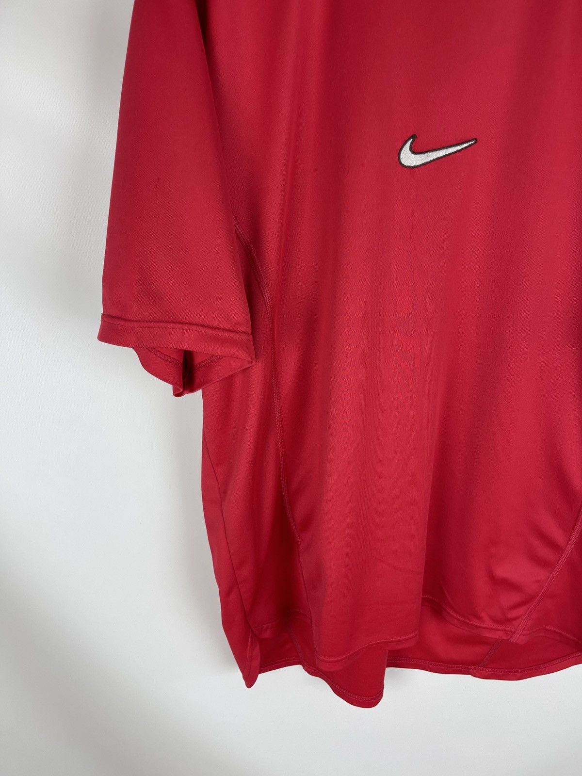 Nike Nike vintage 90s double center logo jersey tee shirt swoosh Size US L / EU 52-54 / 3 - 6 Thumbnail
