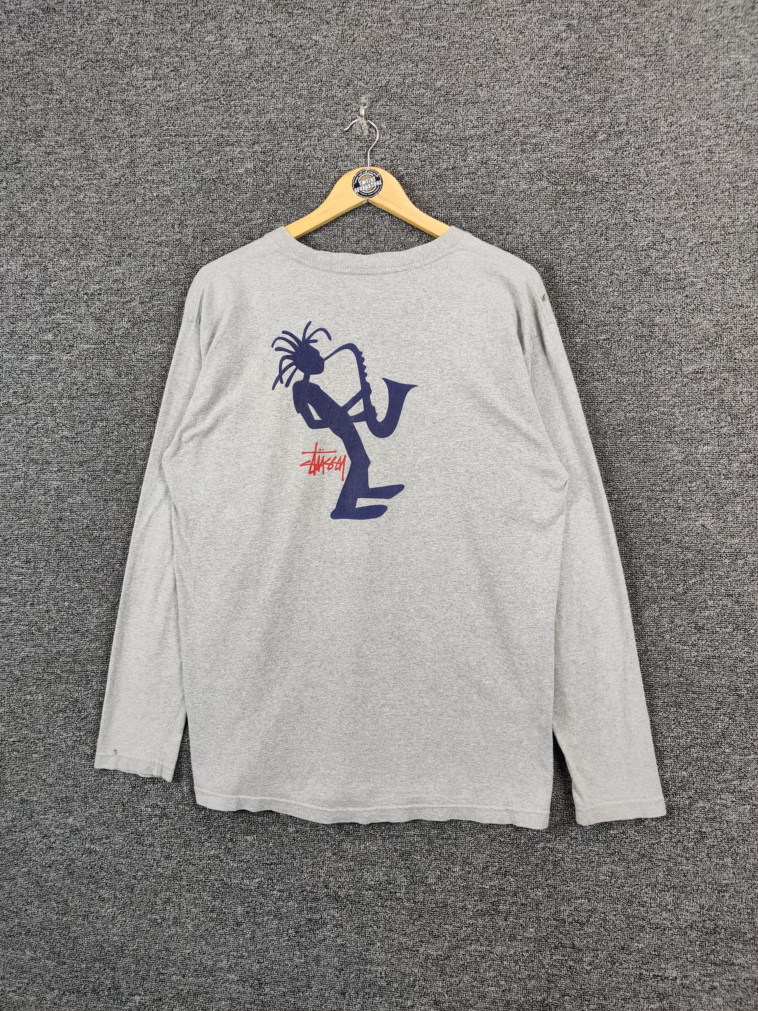 Stussy Vintage Stussy Trumpet Stickman OG Long Sleeve Tshirt Size US L / EU 52-54 / 3 - 2 Thumbnail