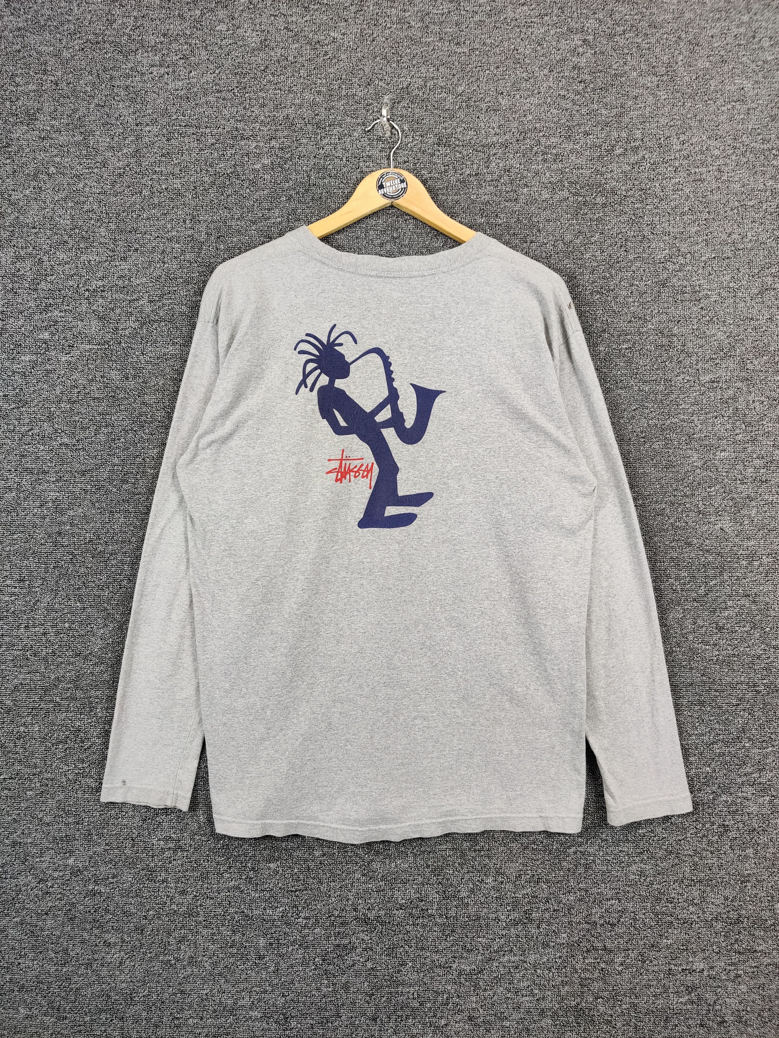 Stussy Vintage Stussy Trumpet Stickman OG Long Sleeve Tshirt Size US L / EU 52-54 / 3 - 1 Thumbnail