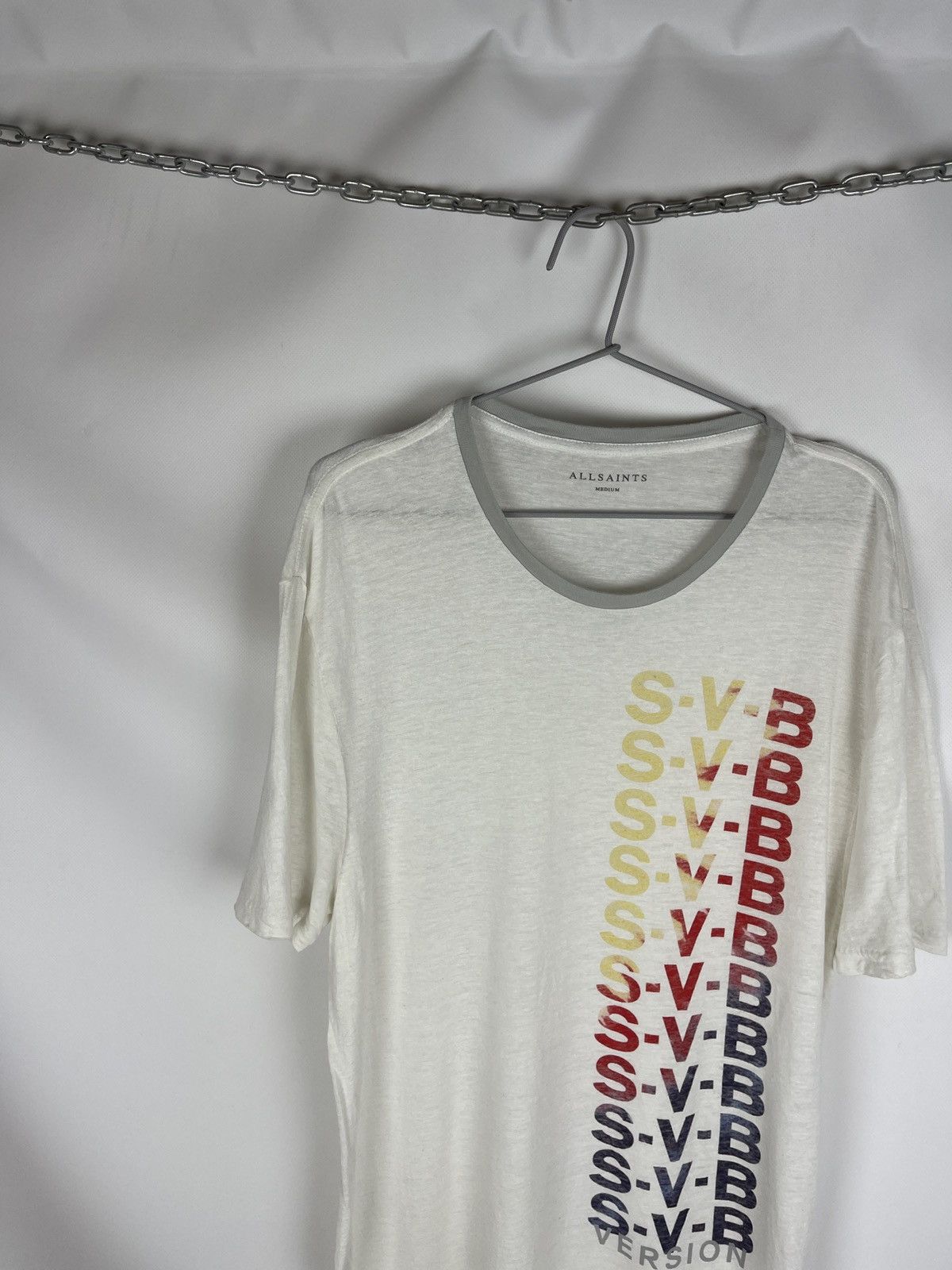 Allsaints Allsaints subbed ss crew tee shirt linen viscose Size US M / EU 48-50 / 2 - 2 Thumbnail