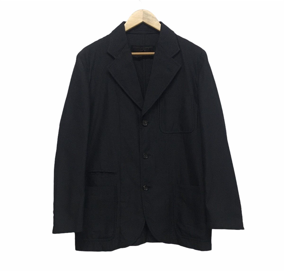 Pre-owned Comme Des Garçons Vintage Comme Des Garcons Single Breasted Blazer Jacket In Black