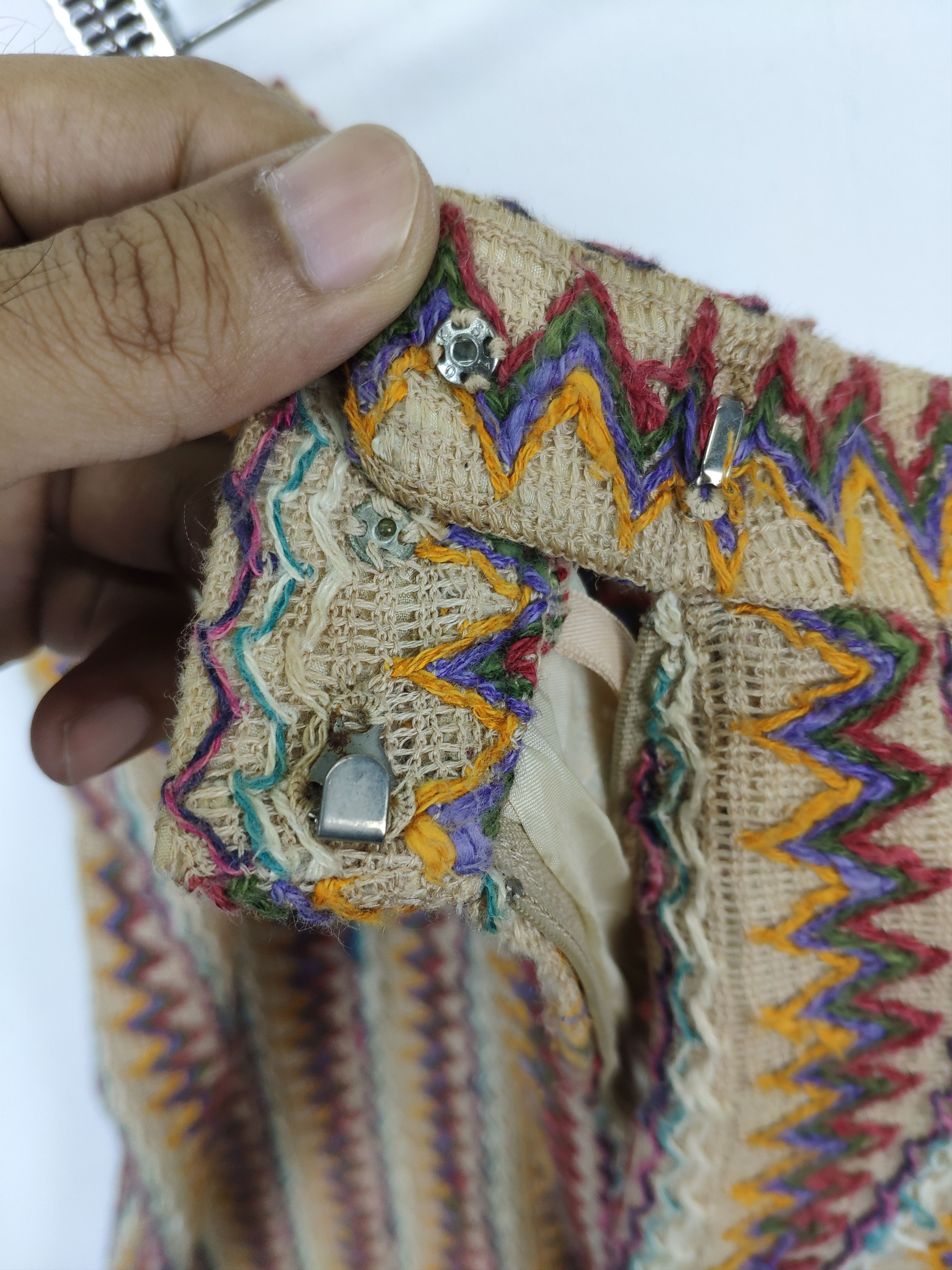 Japanese Brand × Vintage Vintage Mini Skirt Cable Knit Native Style Size 26" / US 2 / IT 38 - 9 Thumbnail