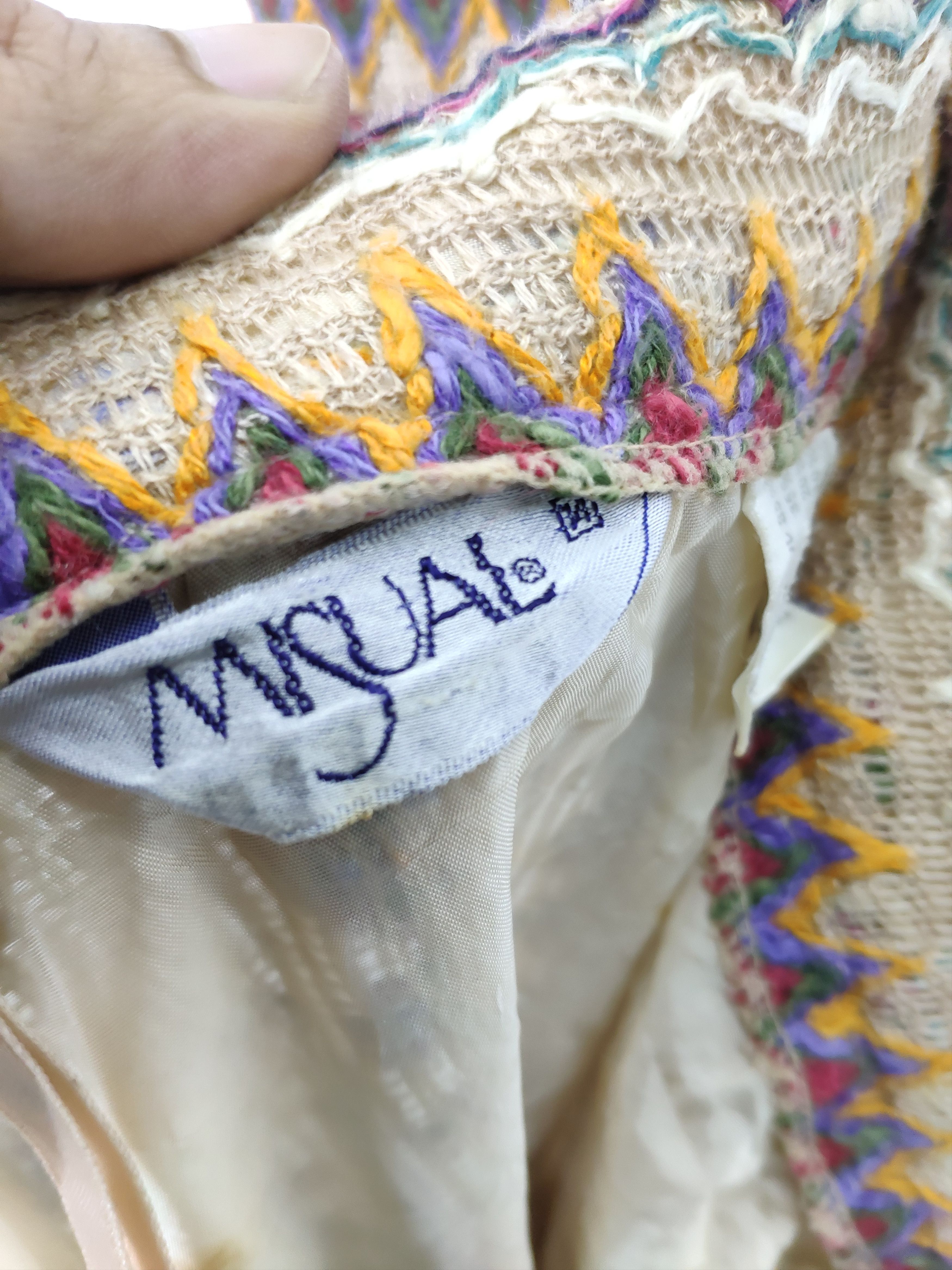 Japanese Brand × Vintage Vintage Mini Skirt Cable Knit Native Style Size 26" / US 2 / IT 38 - 2 Thumbnail