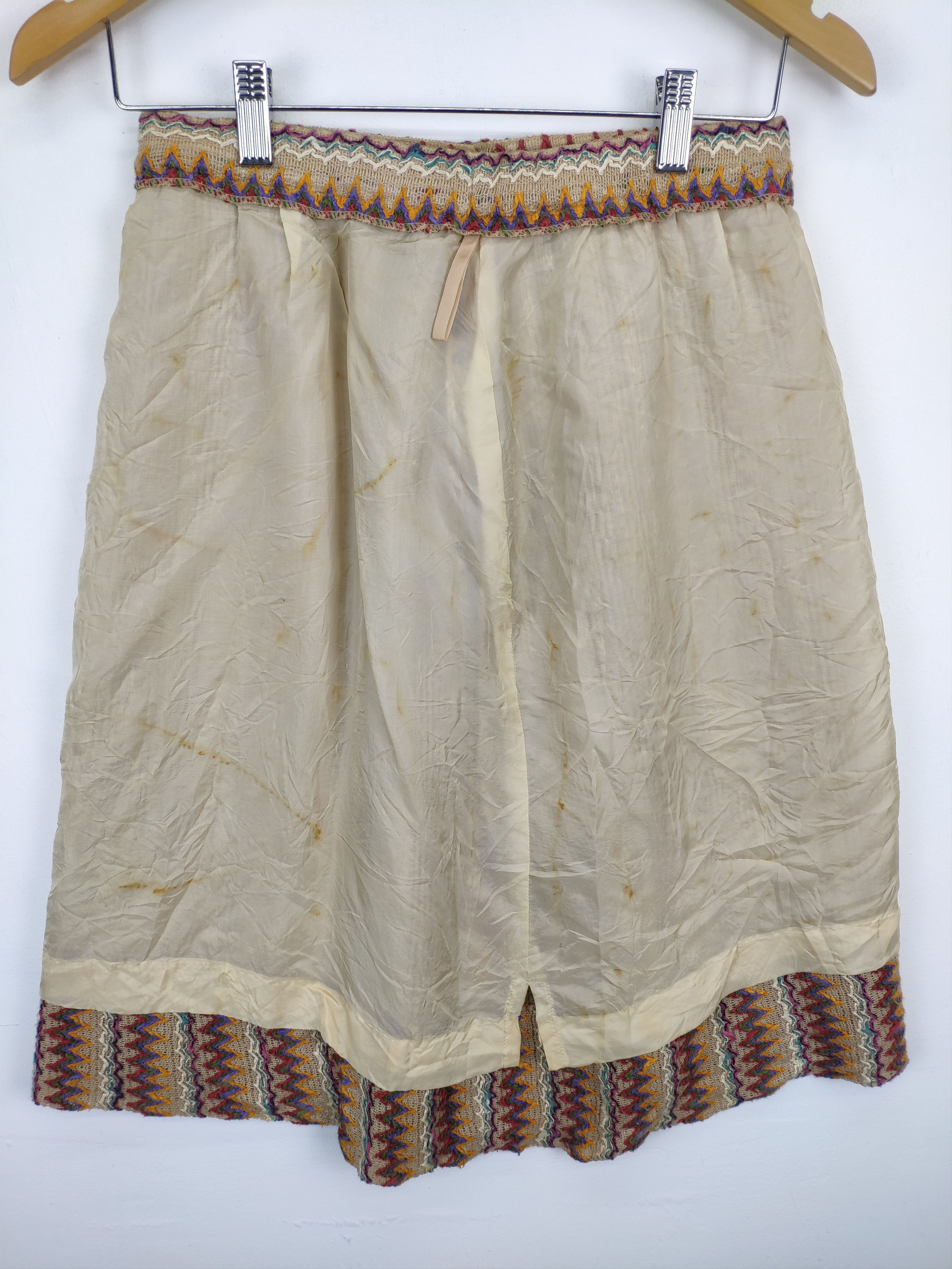 Japanese Brand × Vintage Vintage Mini Skirt Cable Knit Native Style Size 26" / US 2 / IT 38 - 12 Thumbnail