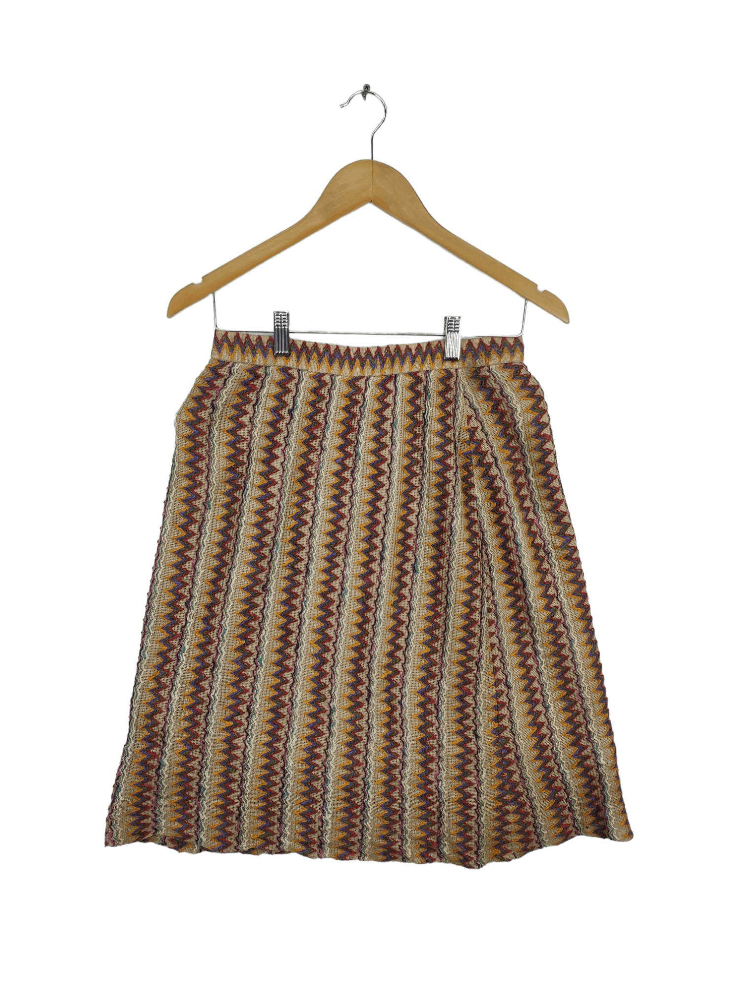 Japanese Brand × Vintage Vintage Mini Skirt Cable Knit Native Style Size 26" / US 2 / IT 38 - 1 Thumbnail