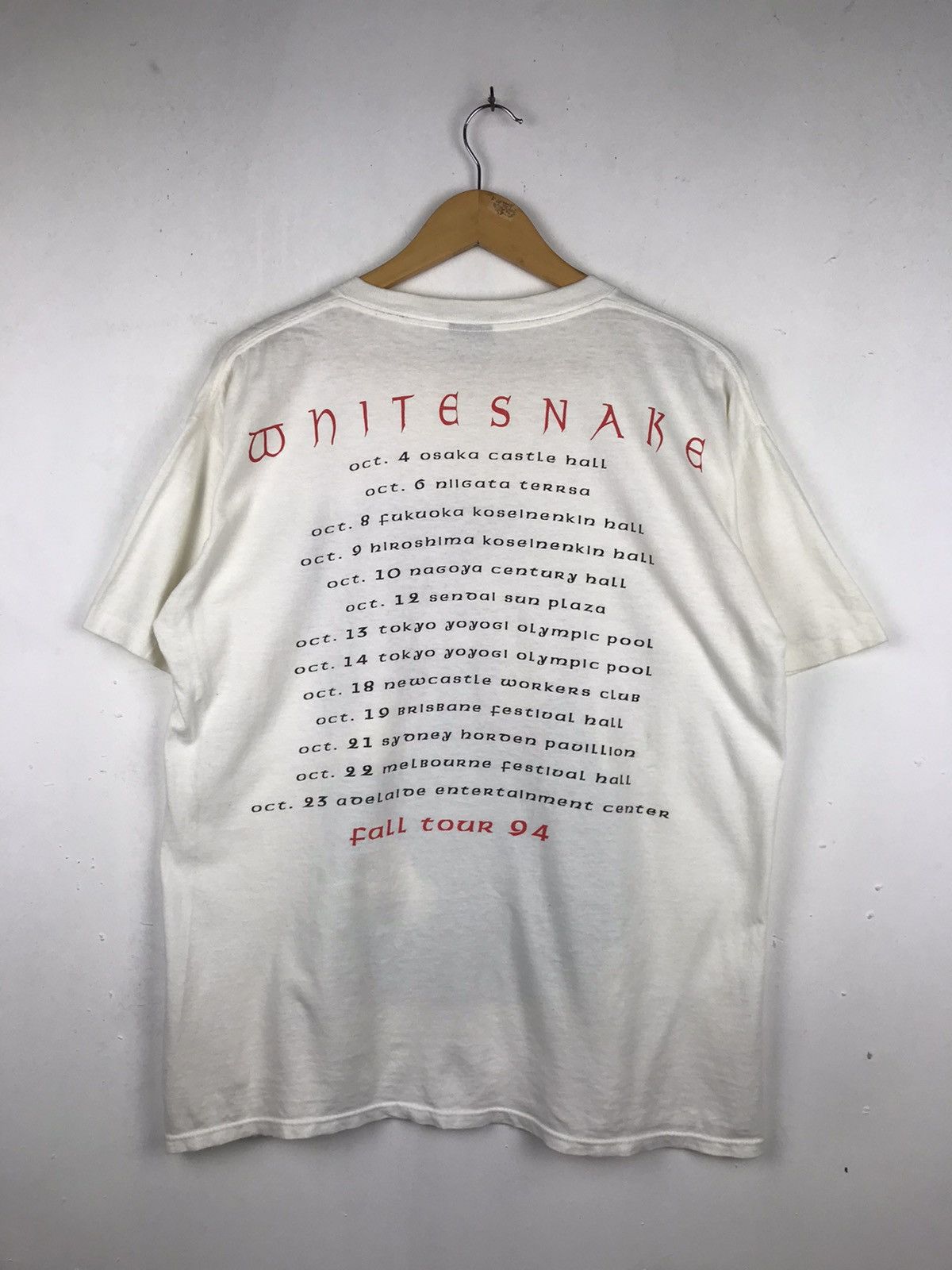 Band Tees 🔥Very Rare🔥Vintage David Coveroale White Snake vintage Size US L / EU 52-54 / 3 - 2 Thumbnail