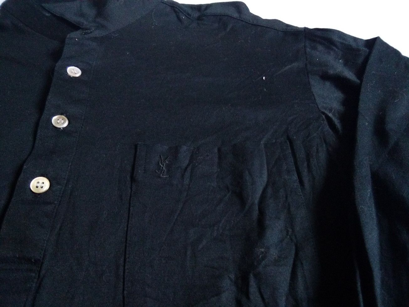 Vintage YSL YVES SAINT LAURENT Minimalist Polo Long Sleeve Size US M / EU 48-50 / 2 - 11 Thumbnail