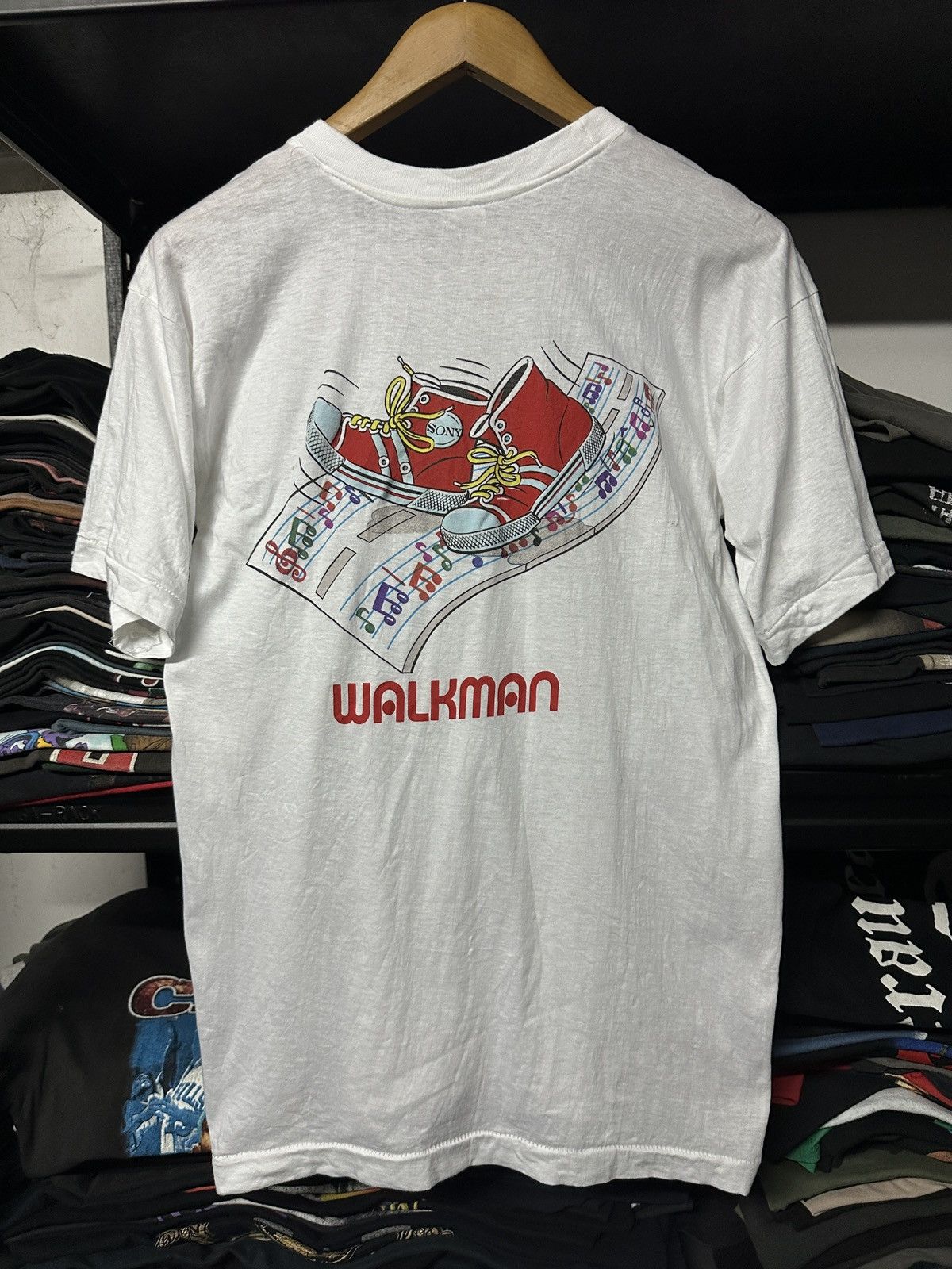 Vintage 90s Sony Italia Walkman Single Stitch Tee