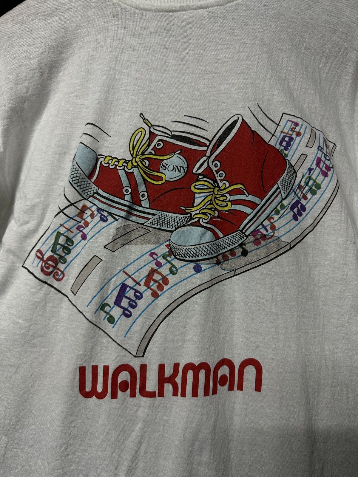Sony × Vintage Vintage 90s Sony Italia Walkman Single Stitch Tee Size US M / EU 48-50 / 2 - 2 Thumbnail