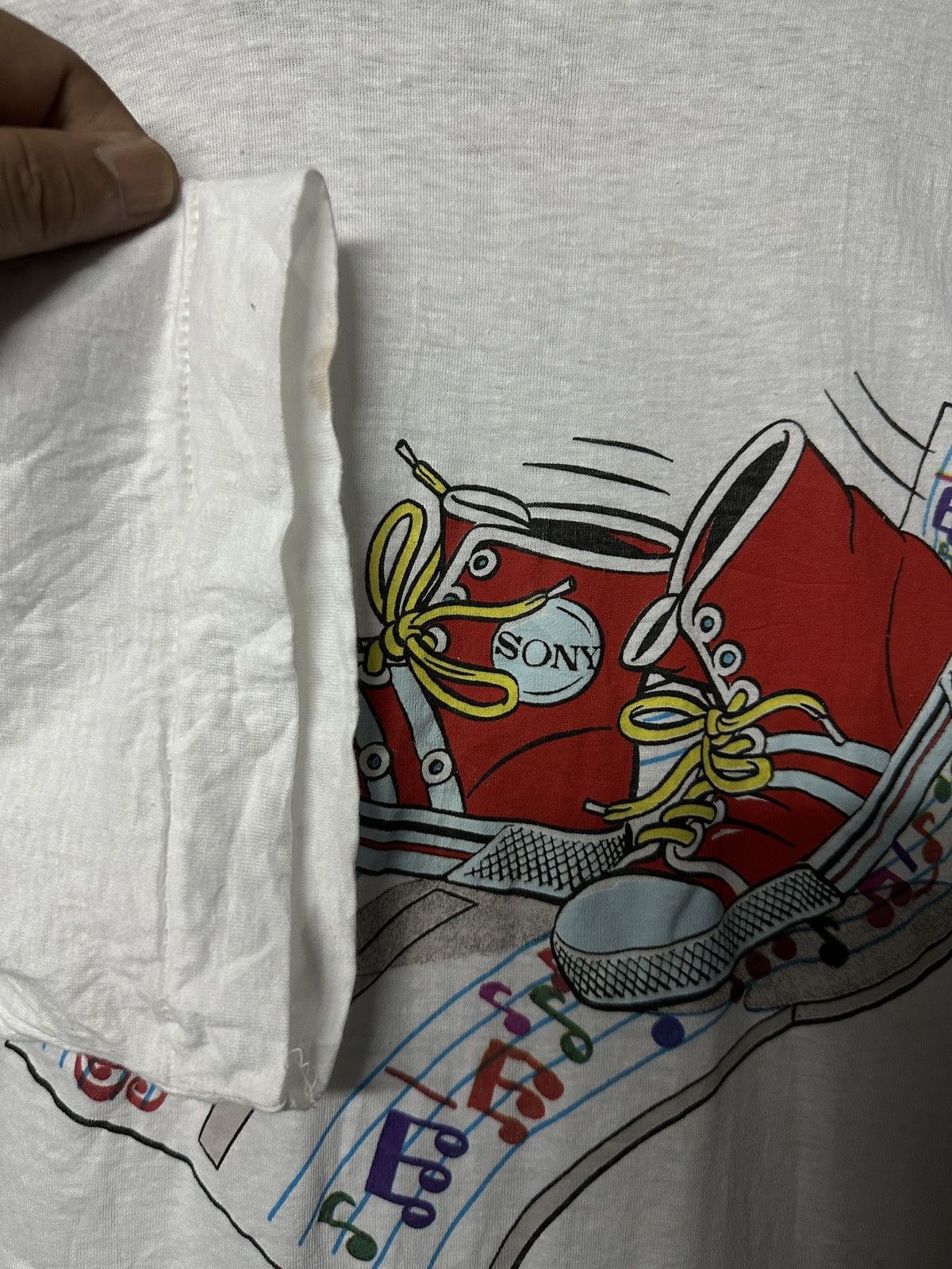 Sony × Vintage Vintage 90s Sony Italia Walkman Single Stitch Tee Size US M / EU 48-50 / 2 - 4 Thumbnail