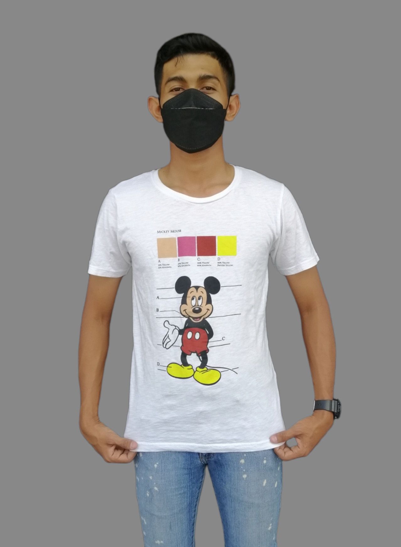 Japanese Brand × Undercover × Uniqlo Uniqlo Undercover X Disney Mickey Mouse White T Shirt Size US M / EU 48-50 / 2 - 2 Thumbnail