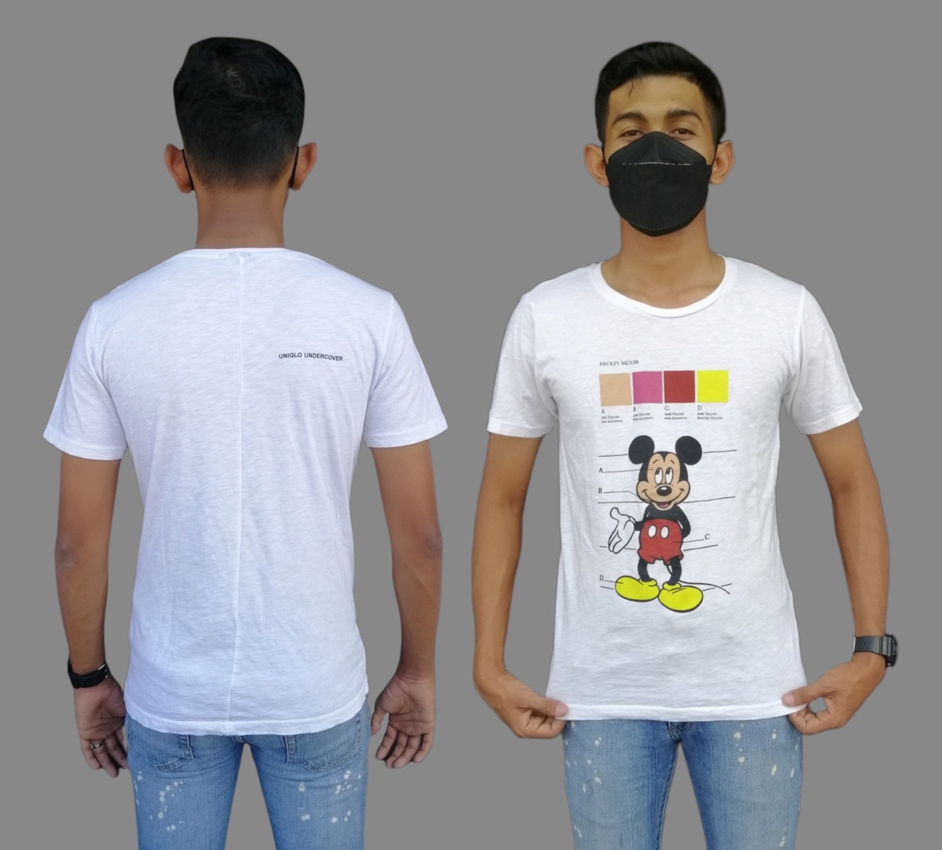 Japanese Brand × Undercover × Uniqlo Uniqlo Undercover X Disney Mickey Mouse White T Shirt Size US M / EU 48-50 / 2 - 1 Thumbnail
