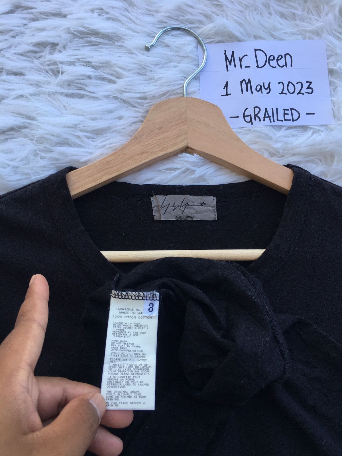 Yohji Yamamoto Rare Plain Black Tshirt By Yohji Yamamoto Produce Size US M / EU 48-50 / 2 - 11 Thumbnail