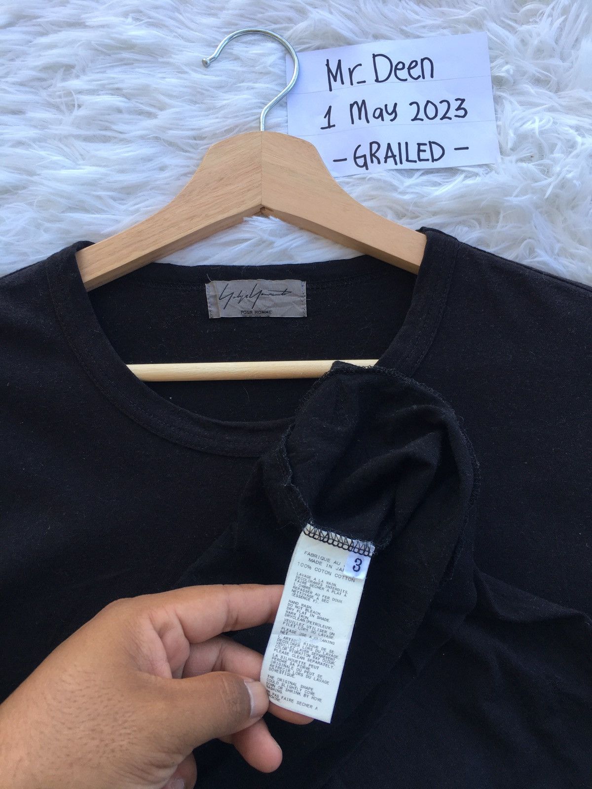 Yohji Yamamoto Rare Plain Black Tshirt By Yohji Yamamoto Produce Size US M / EU 48-50 / 2 - 10 Thumbnail