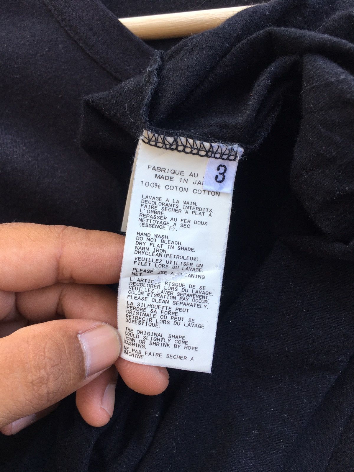 Yohji Yamamoto Rare Plain Black Tshirt By Yohji Yamamoto Produce Size US M / EU 48-50 / 2 - 13 Thumbnail