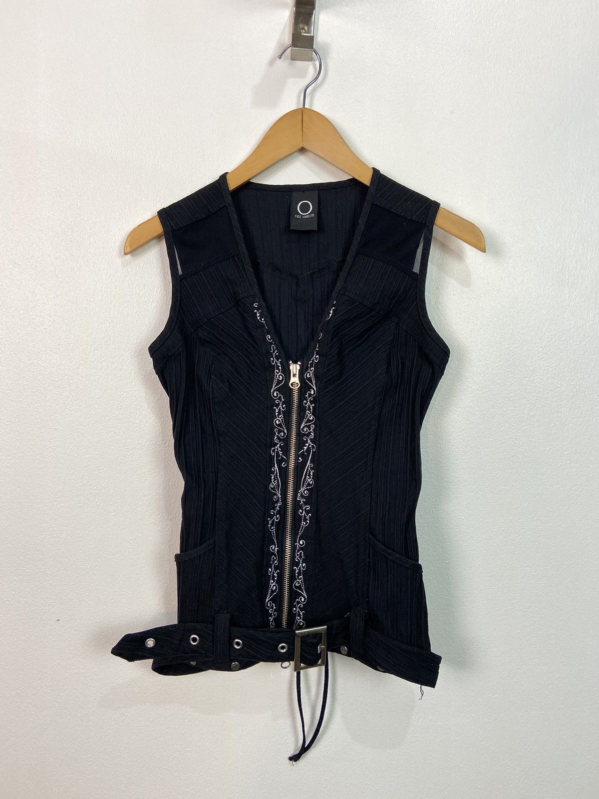 image of Seditionaries Ozz Oneste Punk Vest in Black, Women's (Size Medium)